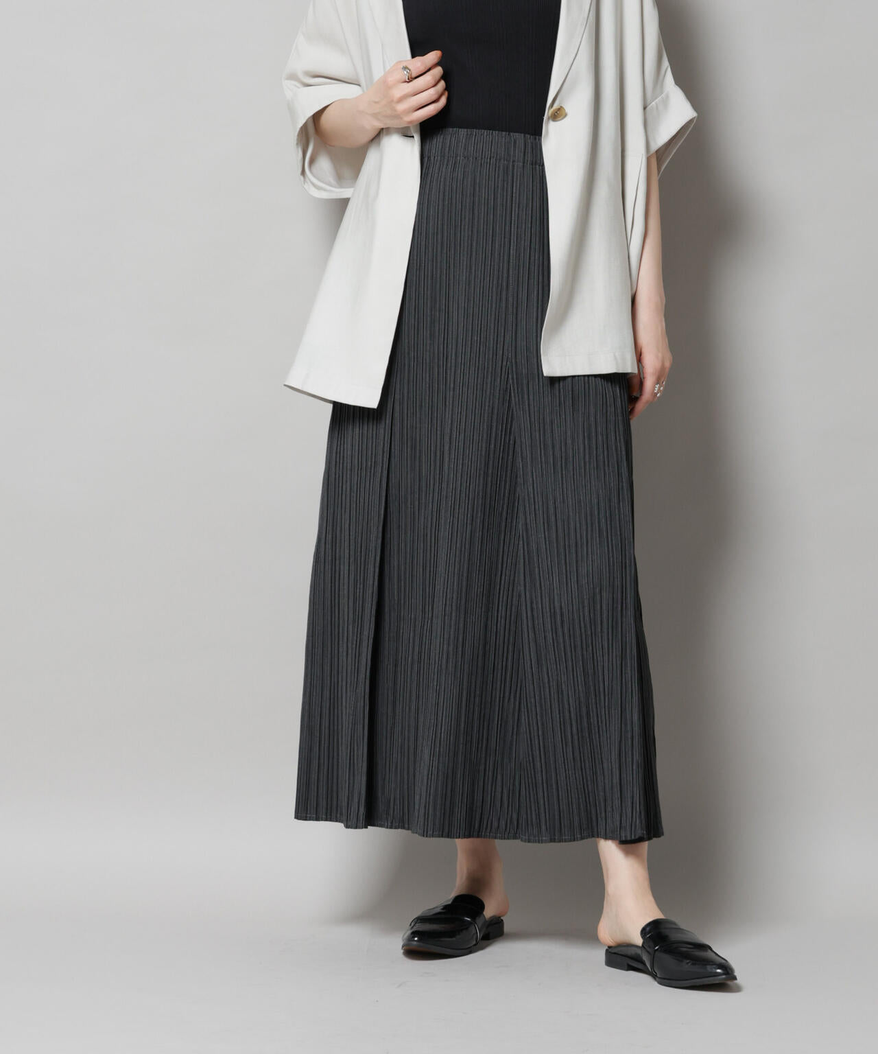 Gongdid Design/Pleated maxi skirt(セットアップ可) 6715230013