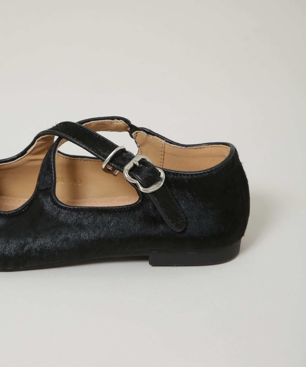 MOHI/ハラコクロスストラップシューズ 6715235007