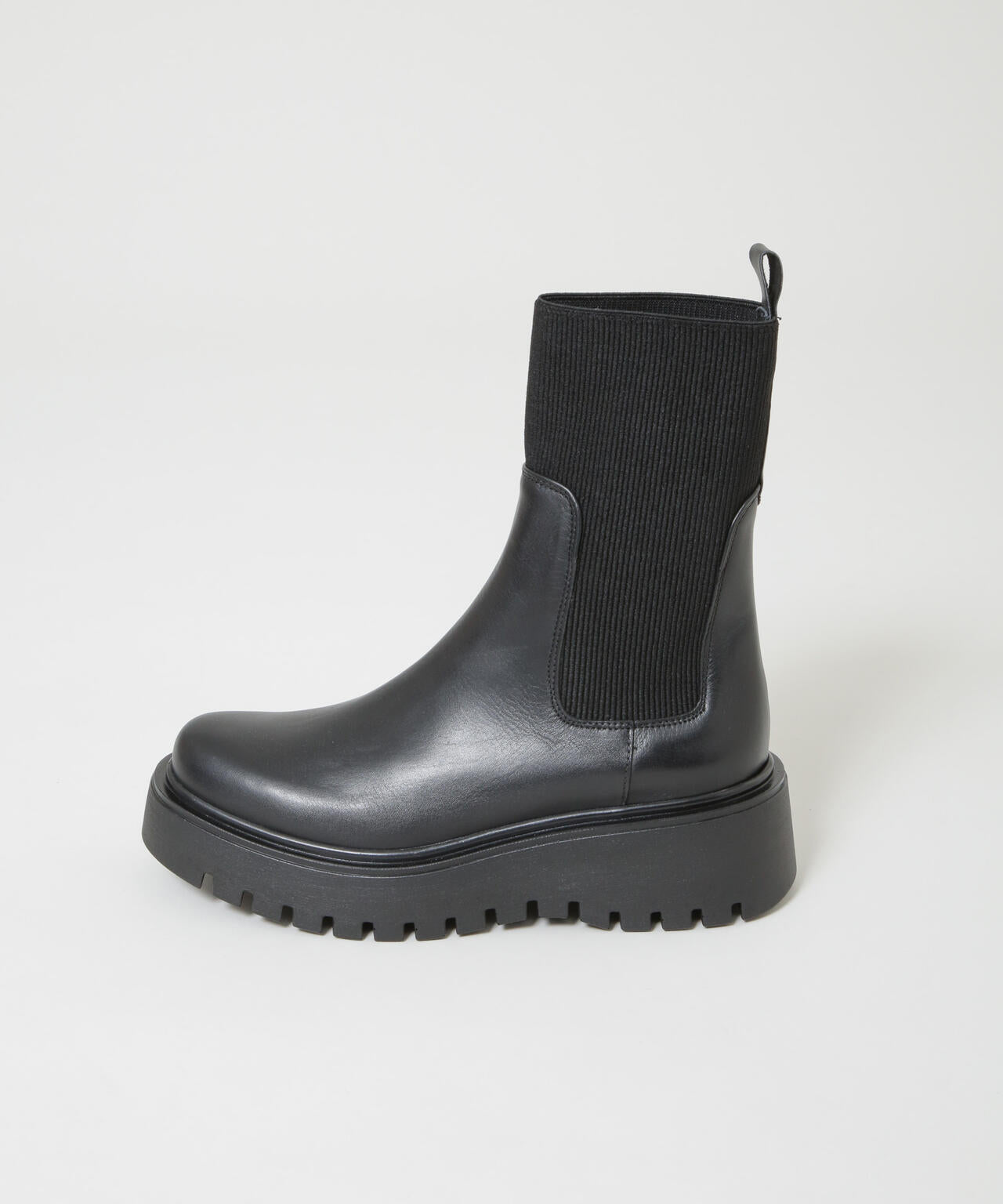 CORSO ROMA9/サイドゴアリブニットブーツ 6715236113