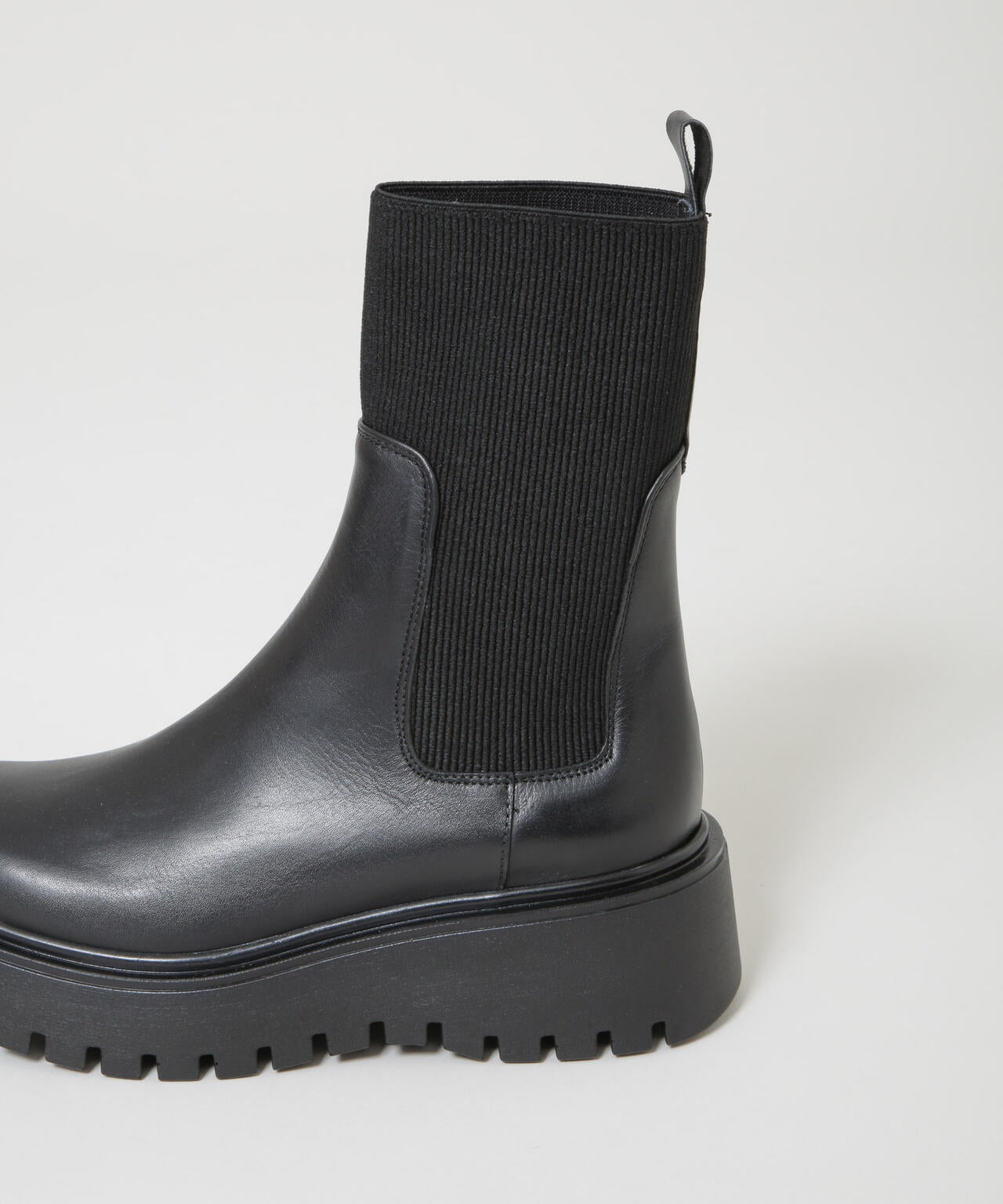 CORSO ROMA9/サイドゴアリブニットブーツ 6715236113