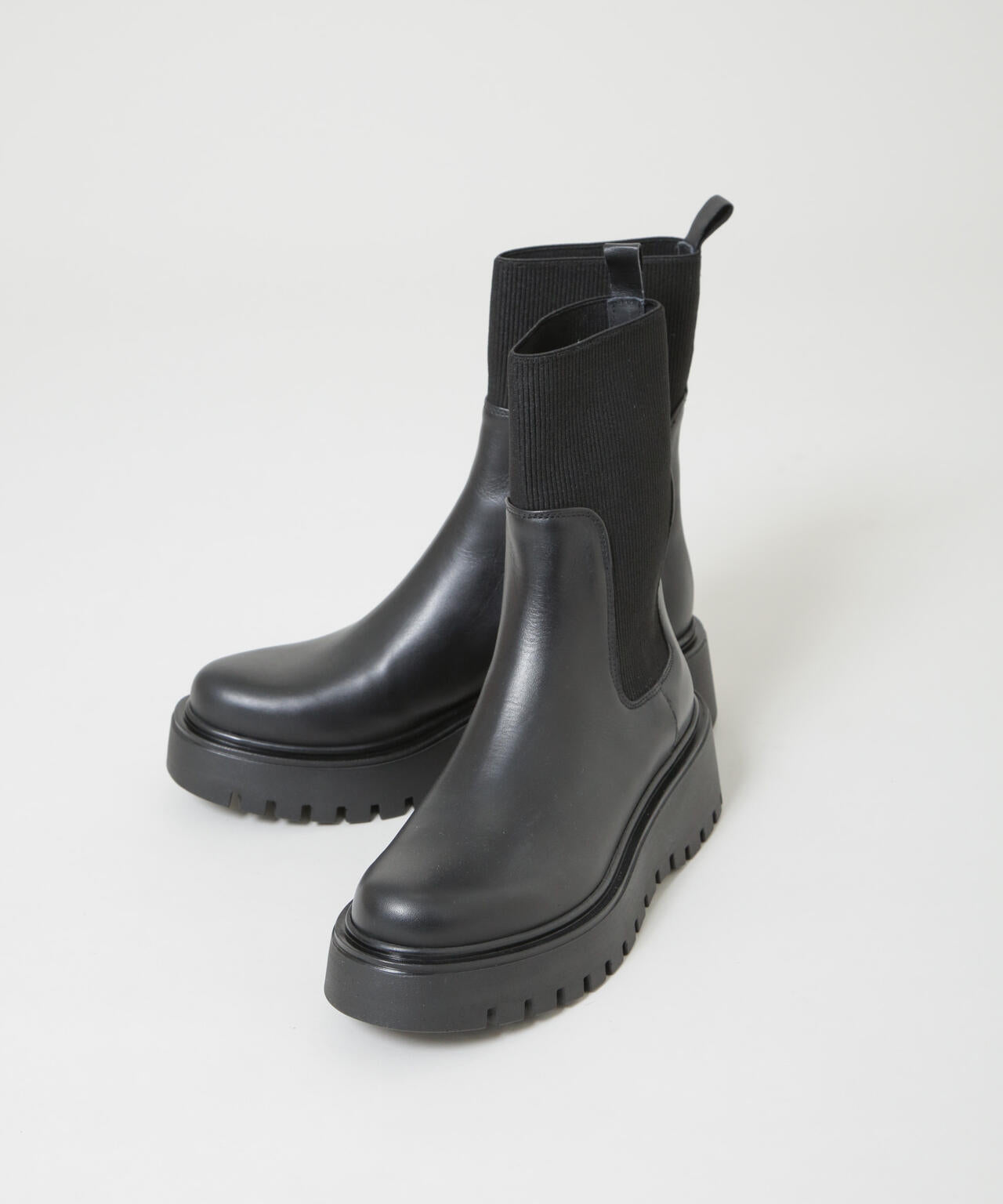 CORSO ROMA9/サイドゴアリブニットブーツ 6715236113