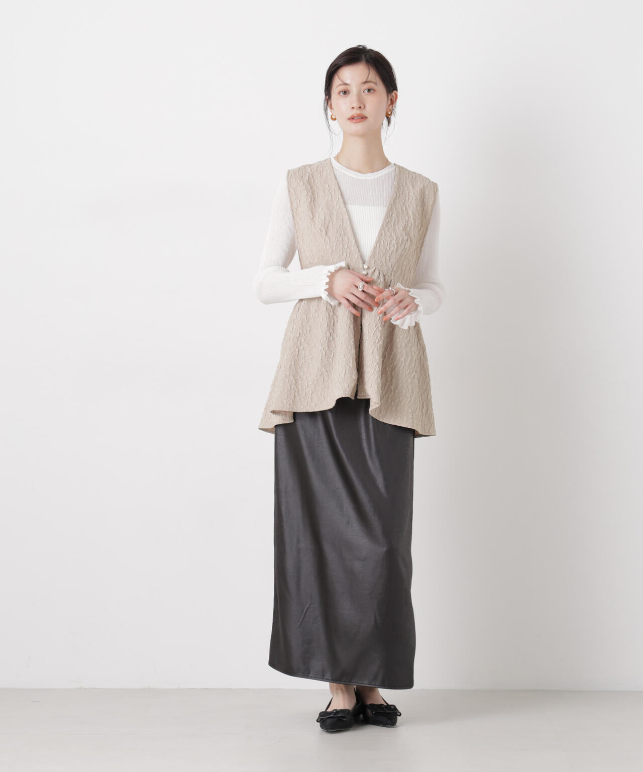 troisieme chaco/別注 PUFFY JACQUARD ジレ 6716116002