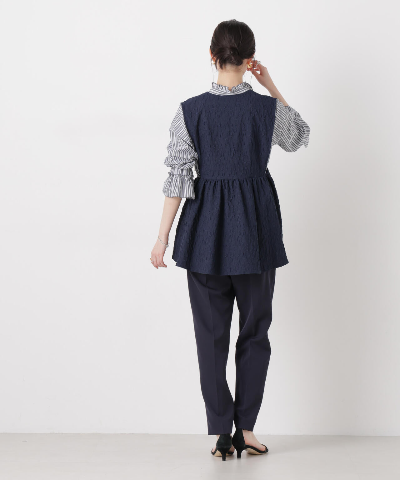 troisieme chaco/別注 PUFFY JACQUARD ジレ 6716116002