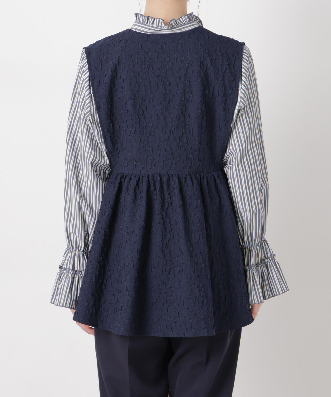 troisieme chaco/別注 PUFFY JACQUARD ジレ 6716116002