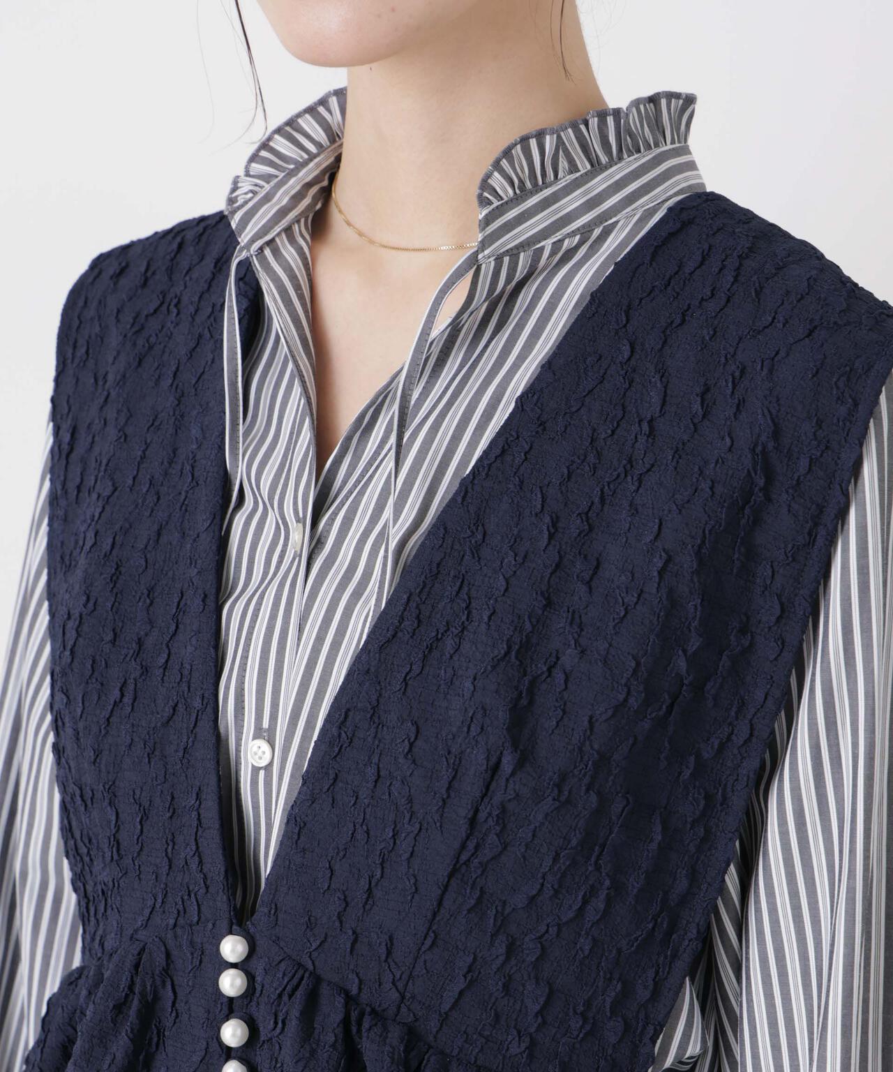 troisieme chaco/別注 PUFFY JACQUARD ジレ 6716116002