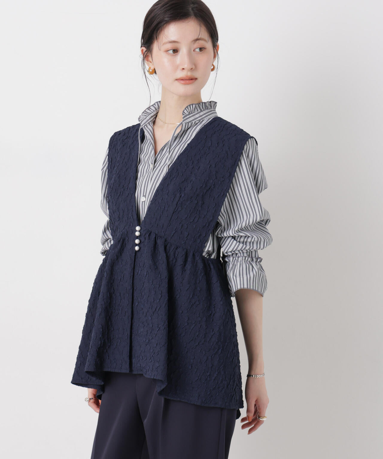 troisieme chaco/別注 PUFFY JACQUARD ジレ 6716116002
