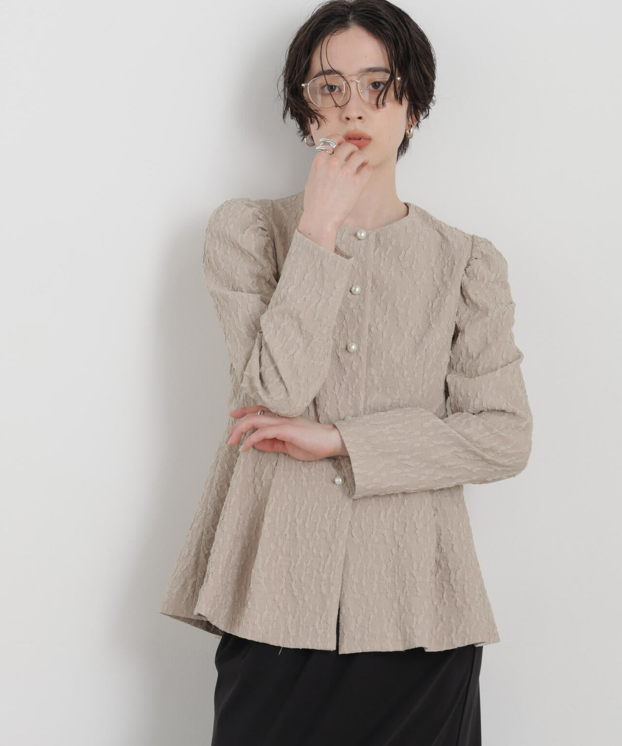 troisieme chaco/別注 PUFFY JACQUARD ジャケット 6716116003