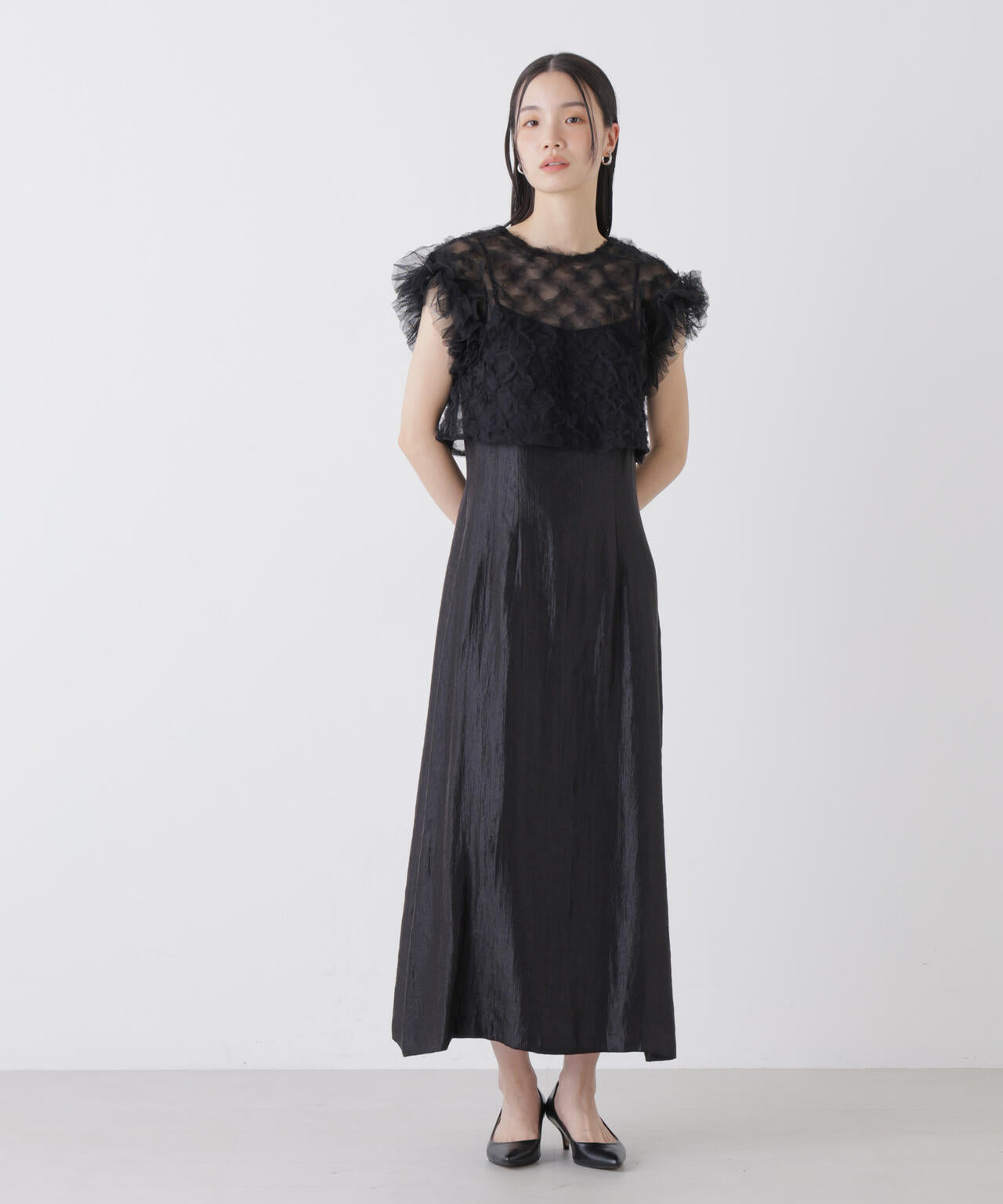 kaene/ボリュームブラウスセットドレス 6716119011