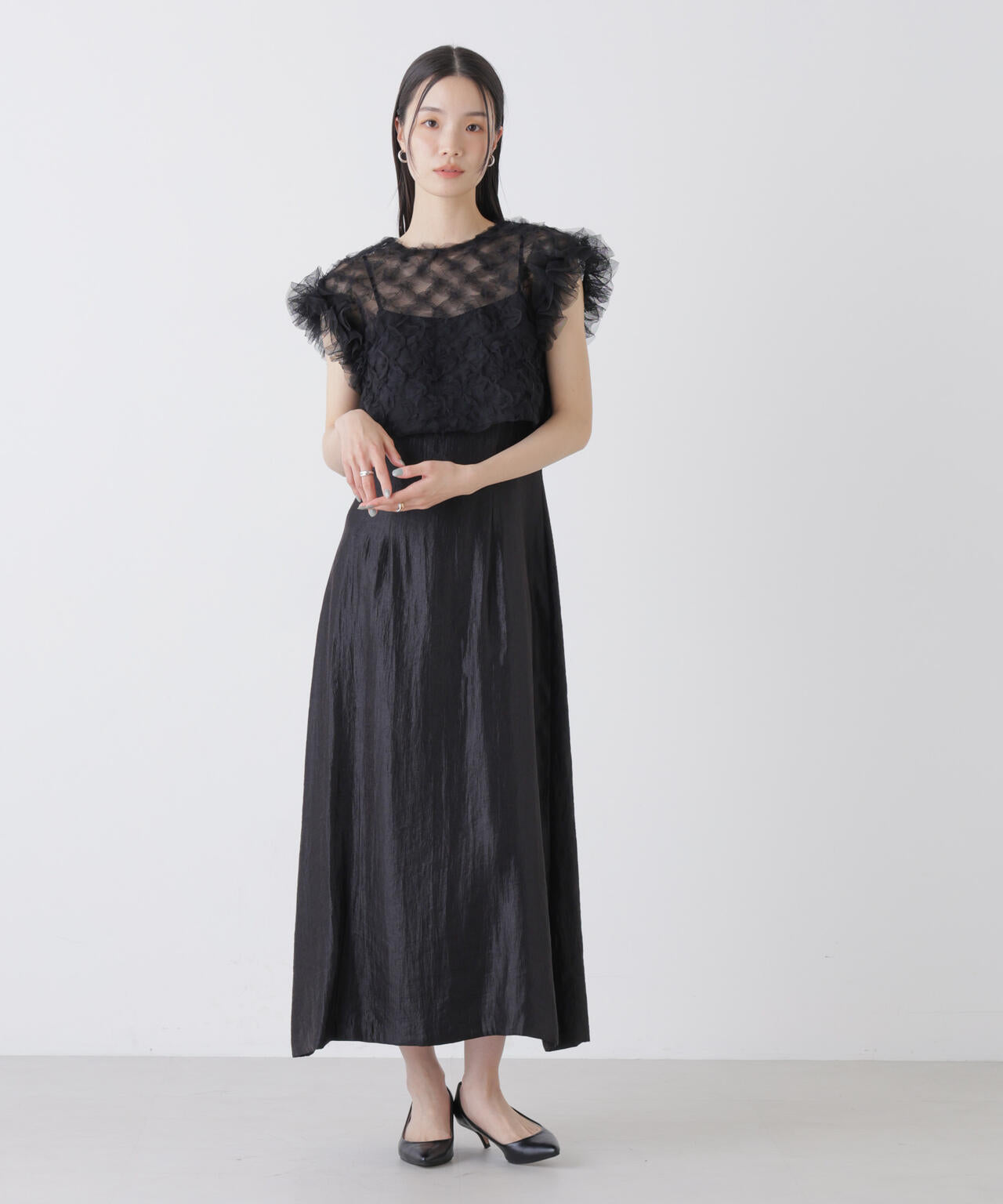 kaene/ボリュームブラウスセットドレス 6716119011