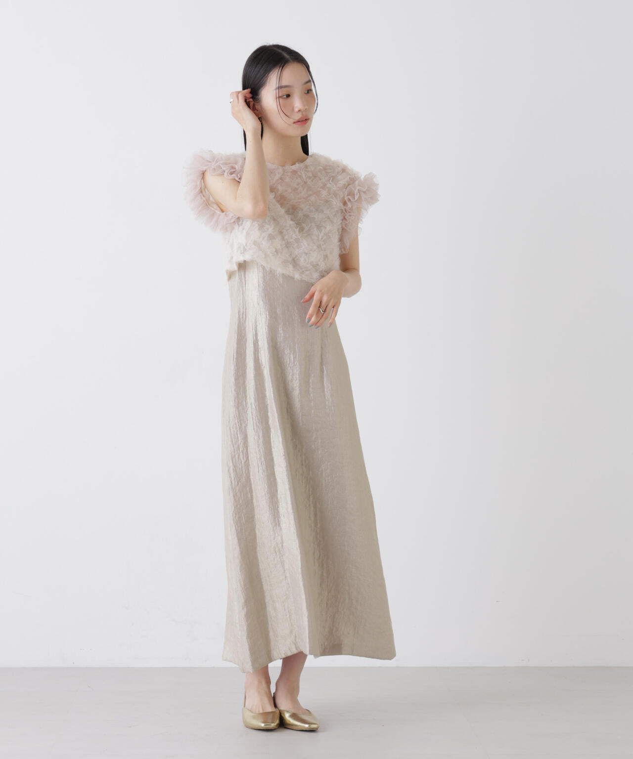 kaene/ボリュームブラウスセットドレス 6716119011