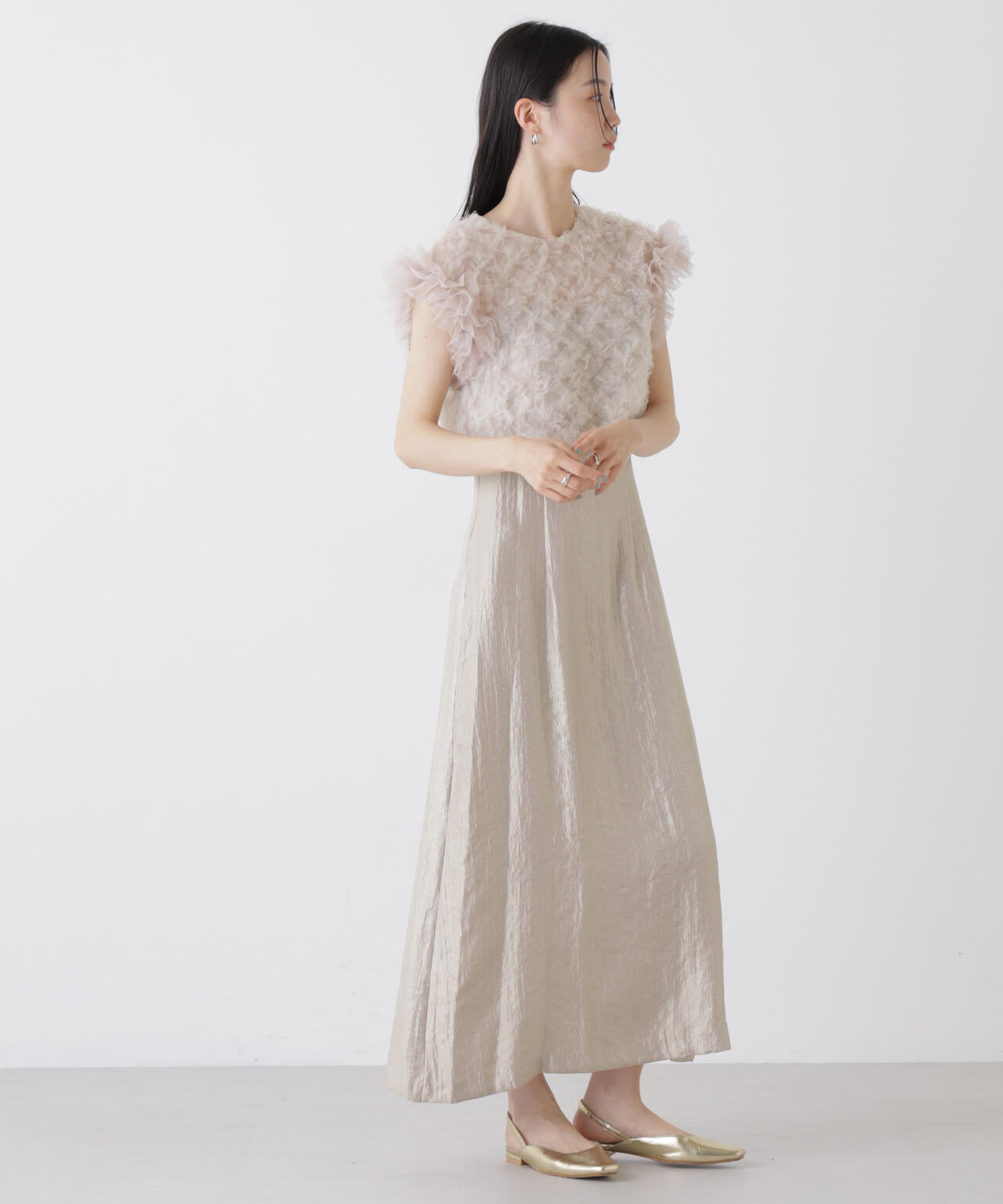 kaene/ボリュームブラウスセットドレス 6716119011