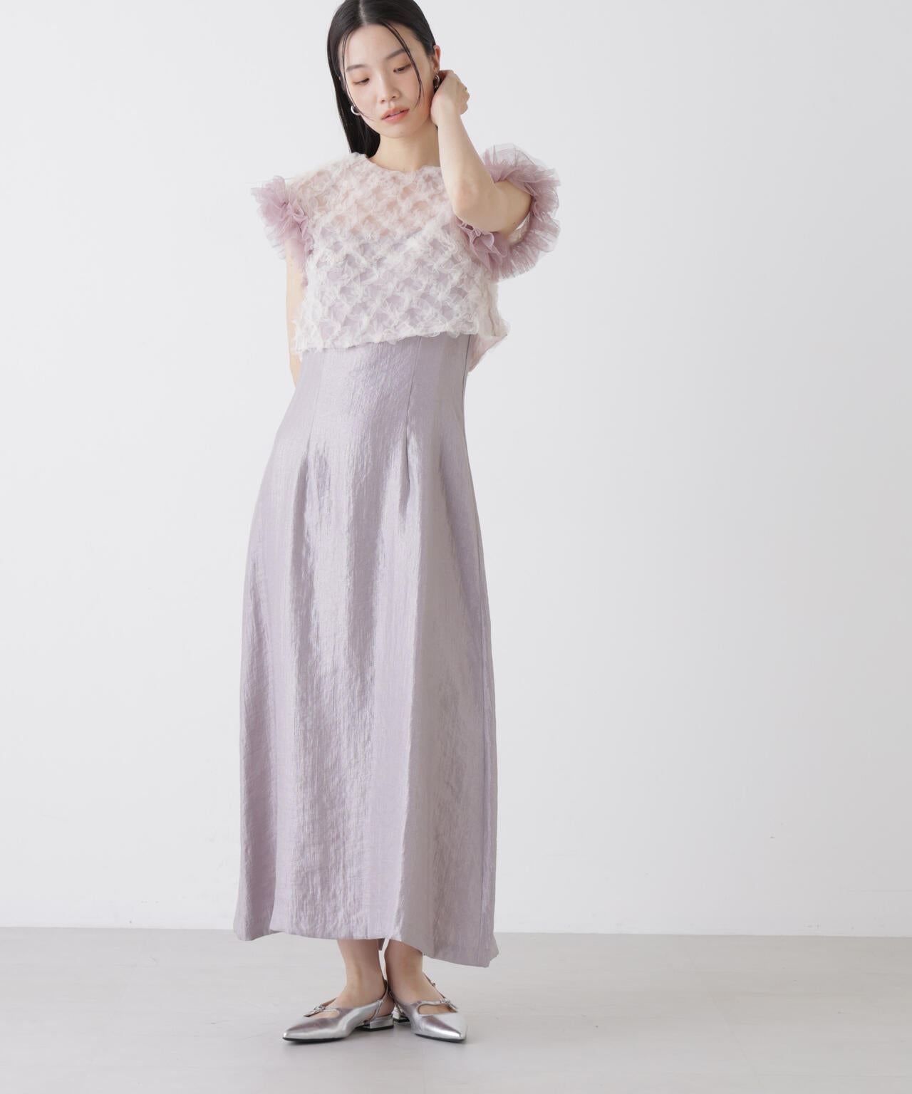 kaene/ボリュームブラウスセットドレス 6716119011