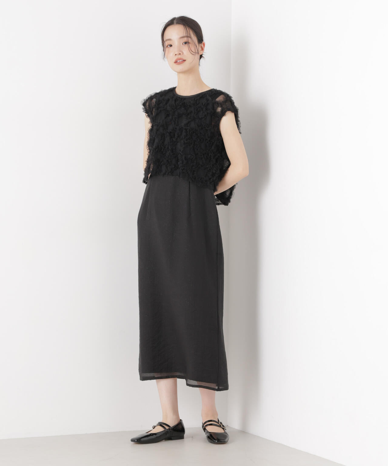 kaene/フラッフィーフラワーコンビドレス 6716119012