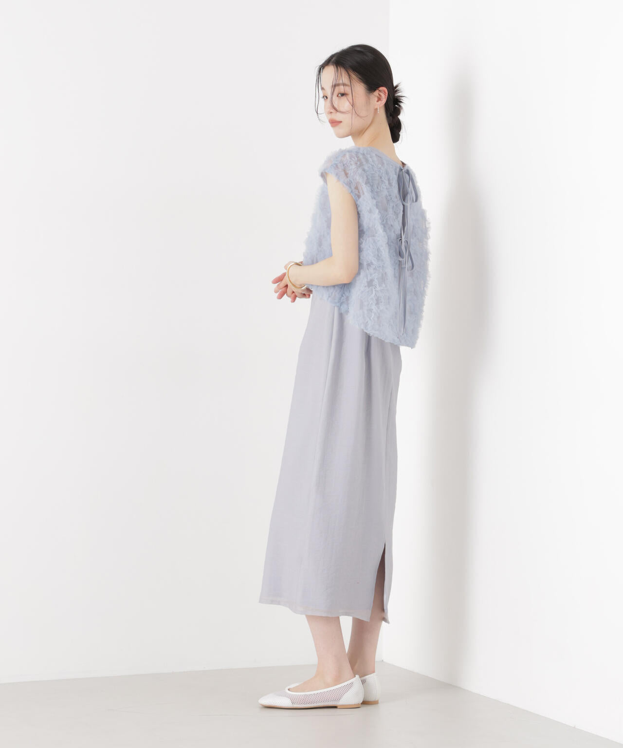 kaene/フラッフィーフラワーコンビドレス 6716119012