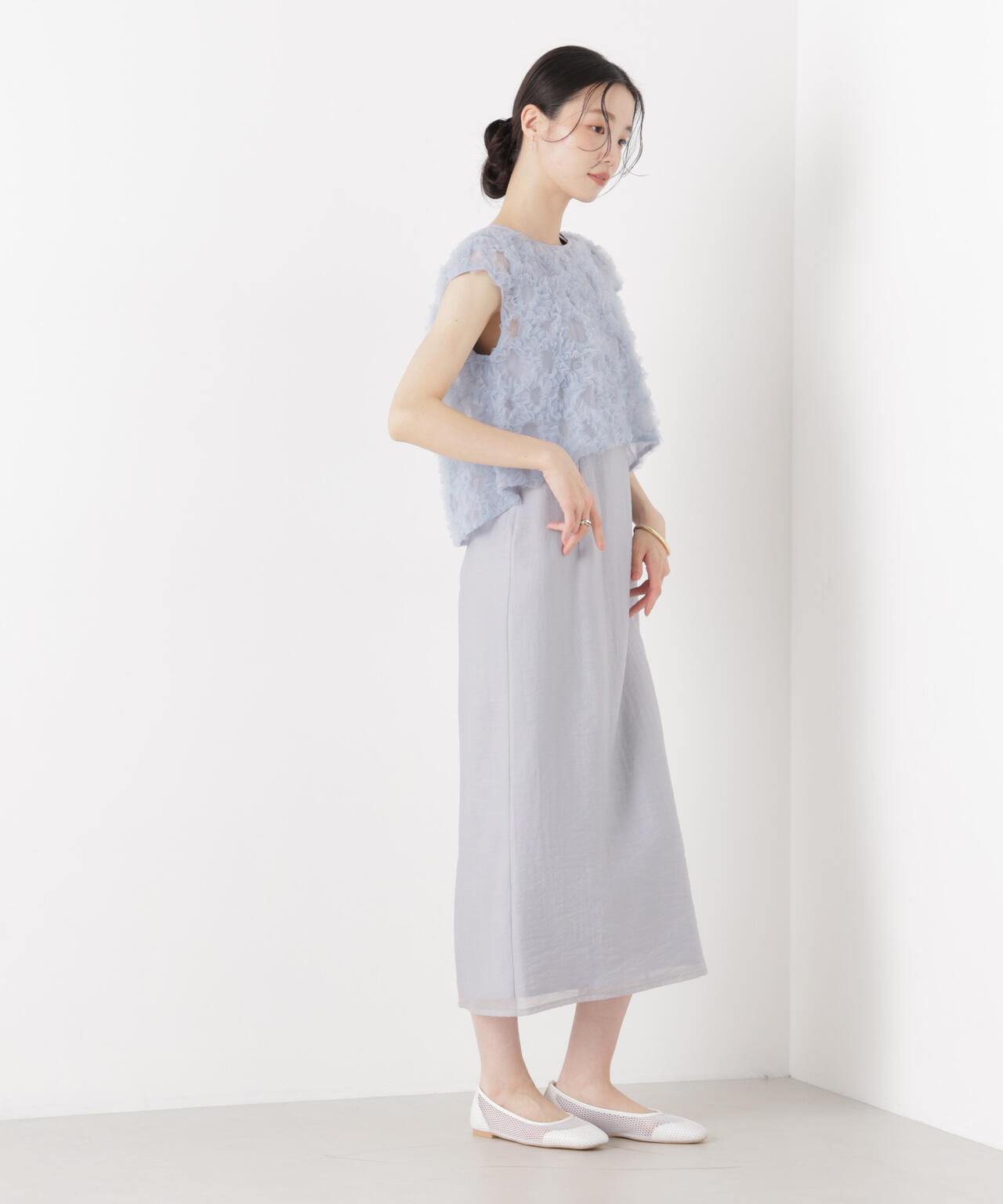 kaene/フラッフィーフラワーコンビドレス 6716119012