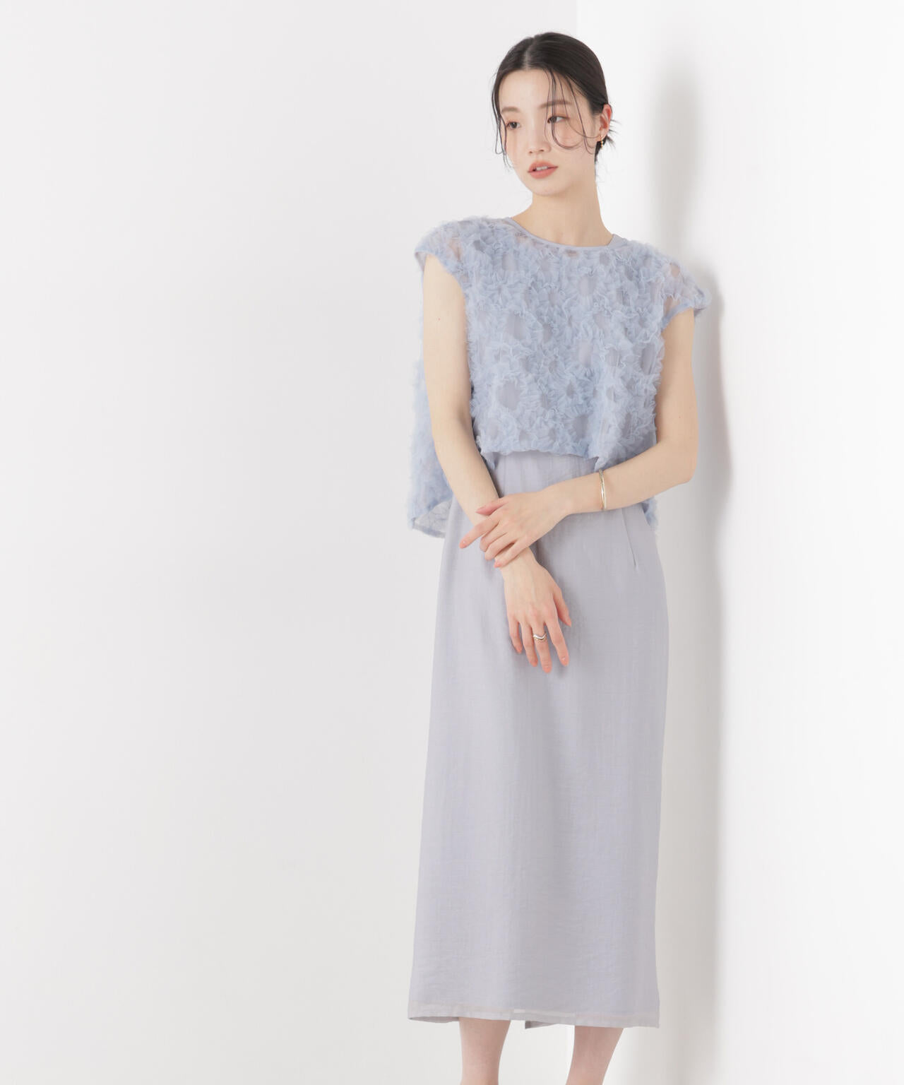 kaene/フラッフィーフラワーコンビドレス 6716119012