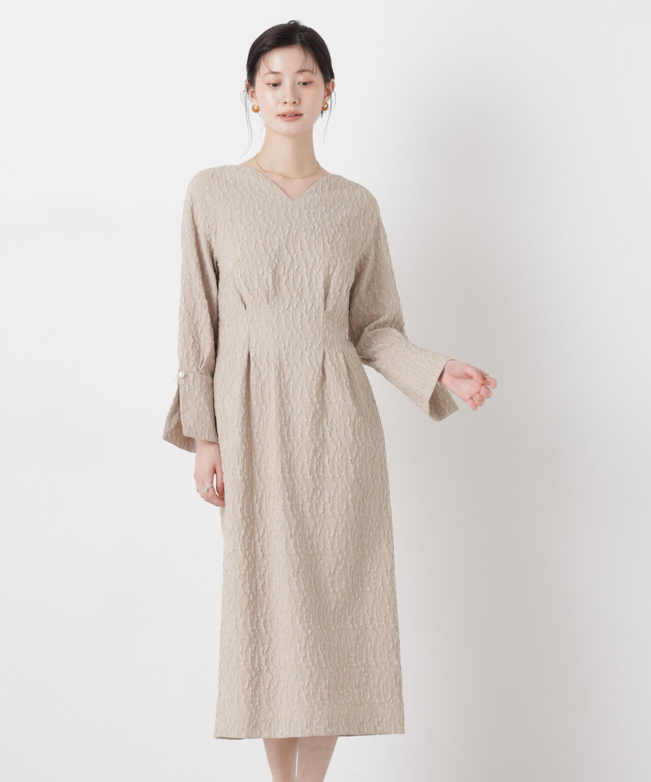 troisieme chaco / 別注 PUFFY JACQUARD ワンピース