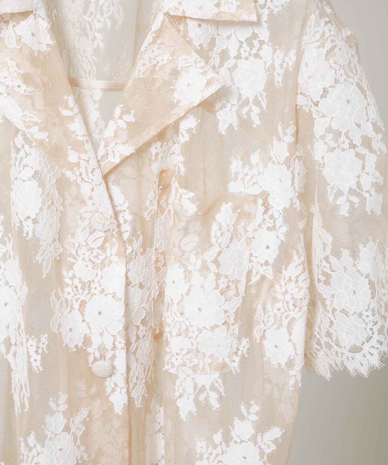 BAUM UND PFERDGARTEN/Two Tone Lace シャツ 6716121005