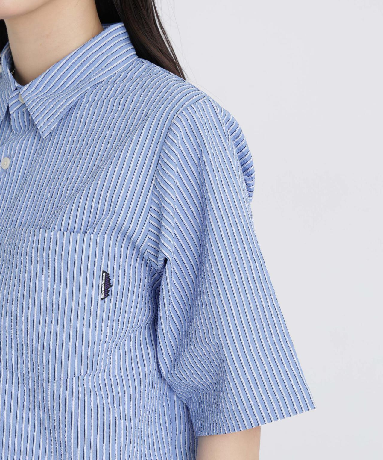 THOUSAND MILE/SEERSUCKER STRIPE SHIRT(セットアップ可) 6716121009