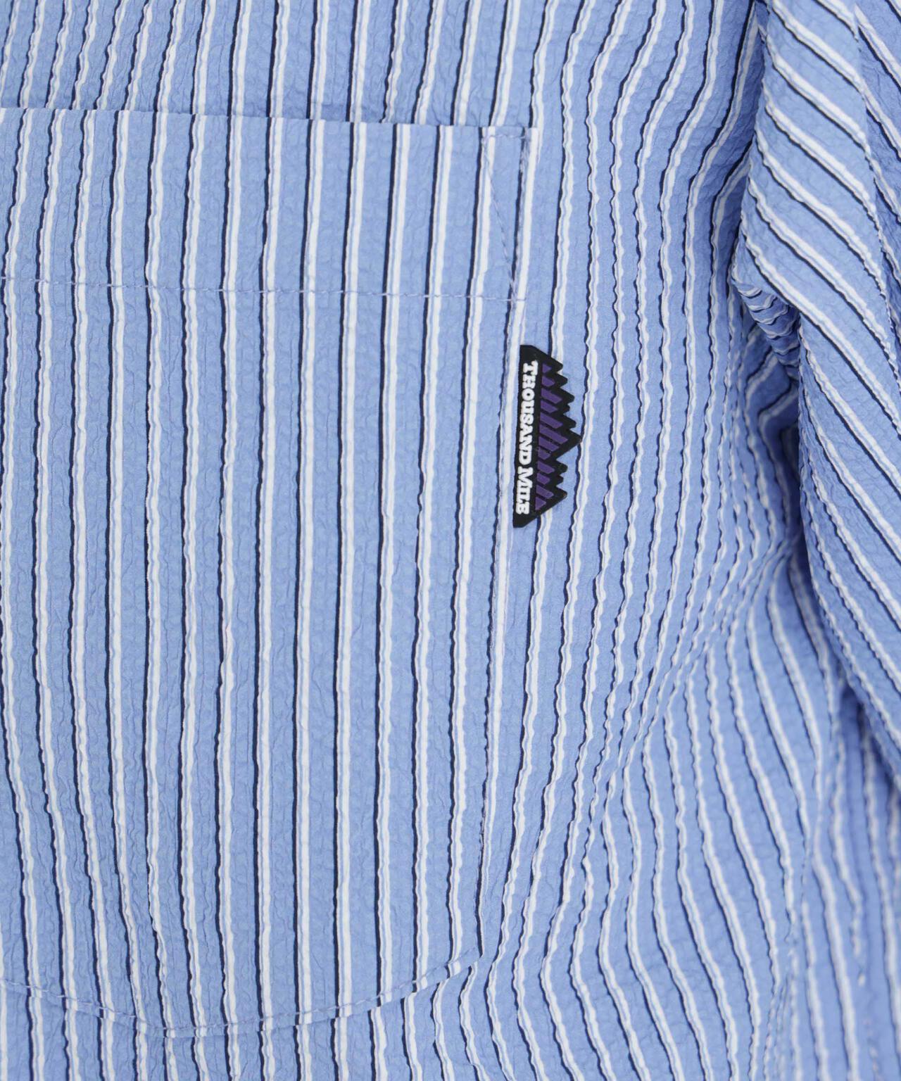 THOUSAND MILE/SEERSUCKER STRIPE SHIRT(セットアップ可) 6716121009