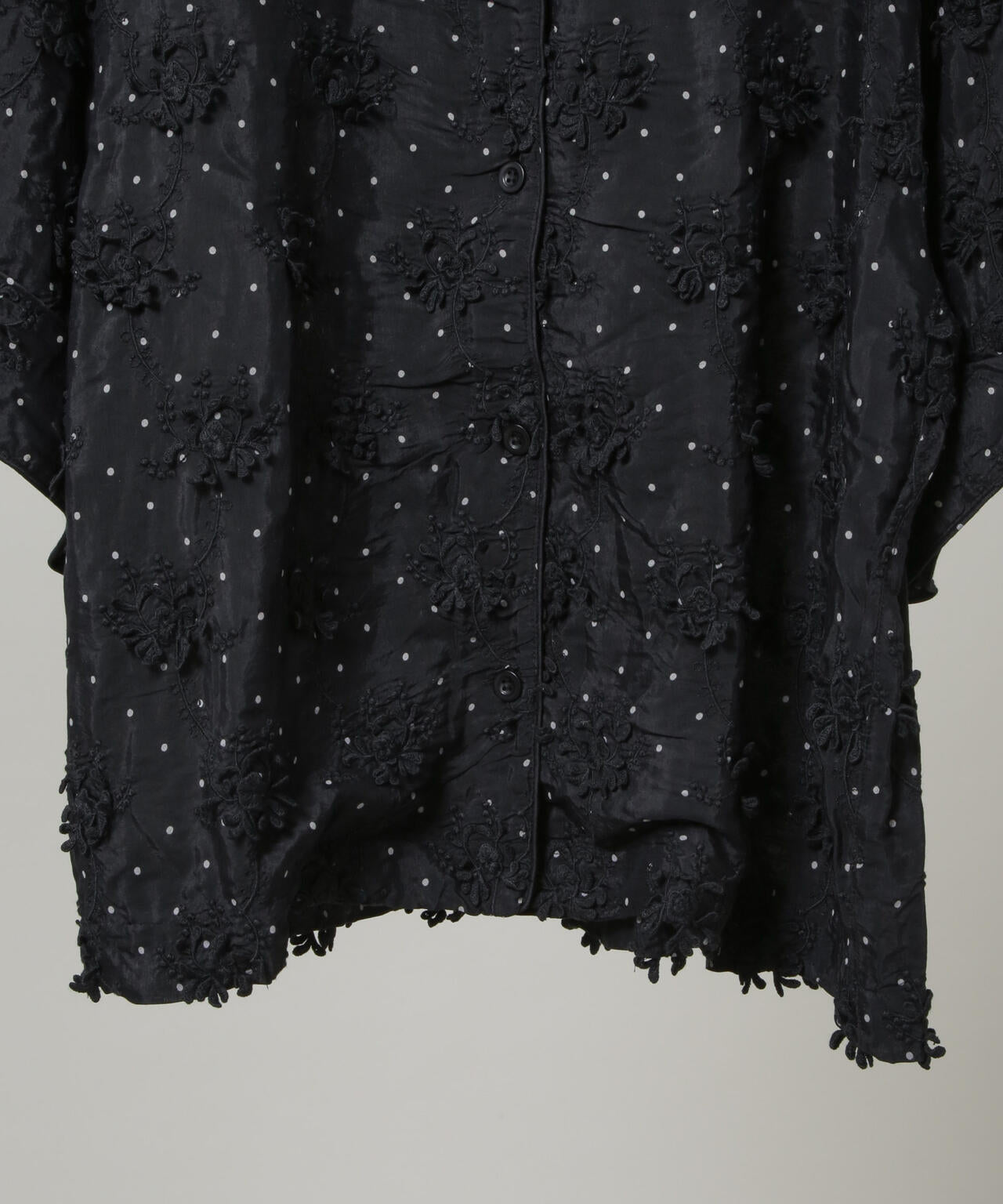 crinkle crinkle crinkle/dot 3D embroidery shirts 6716121012