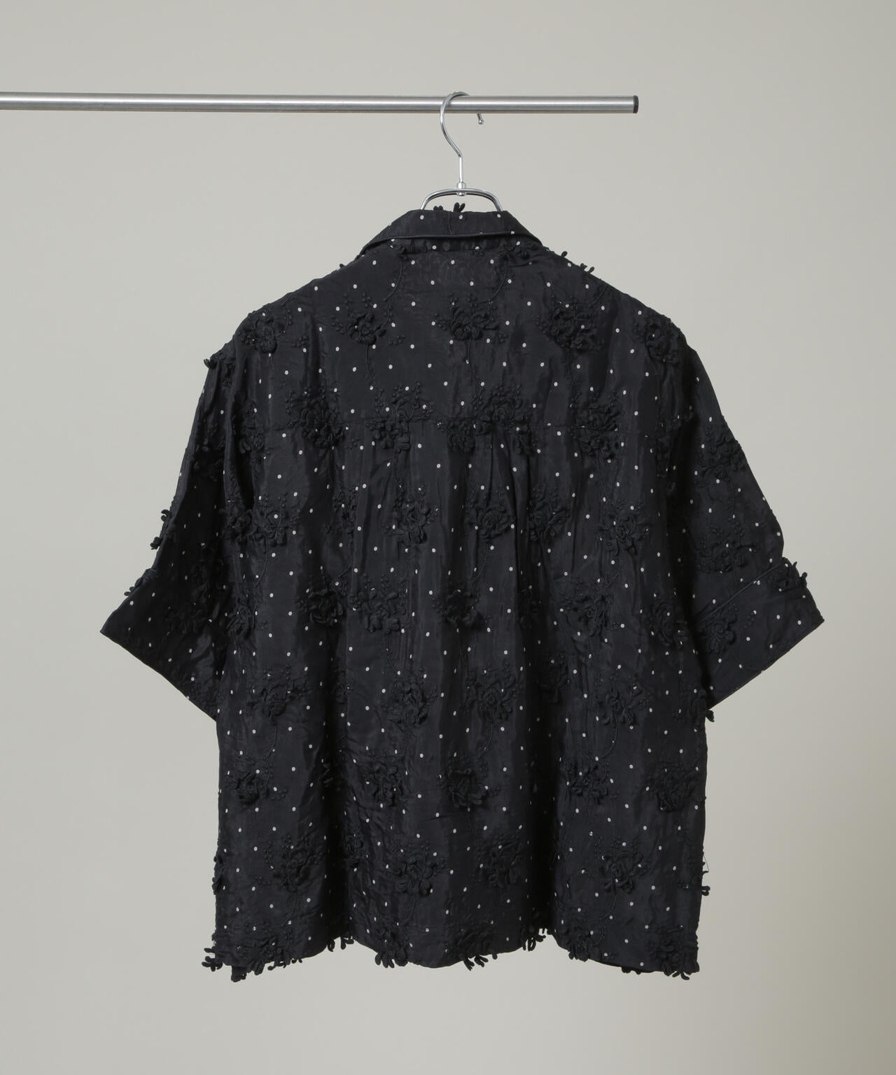 crinkle crinkle crinkle/dot 3D embroidery shirts 6716121012