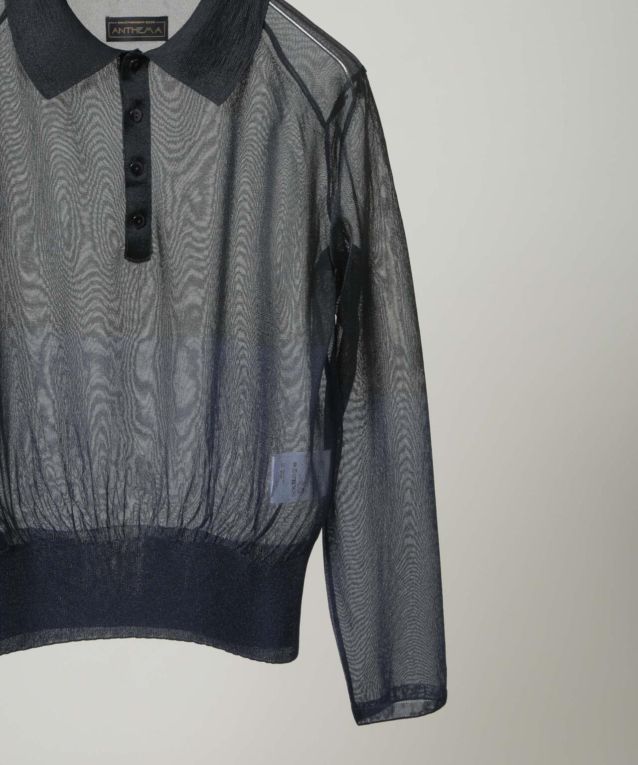 ANTHEM A/BY COLOR SHEER KNIT POLO 6716122001