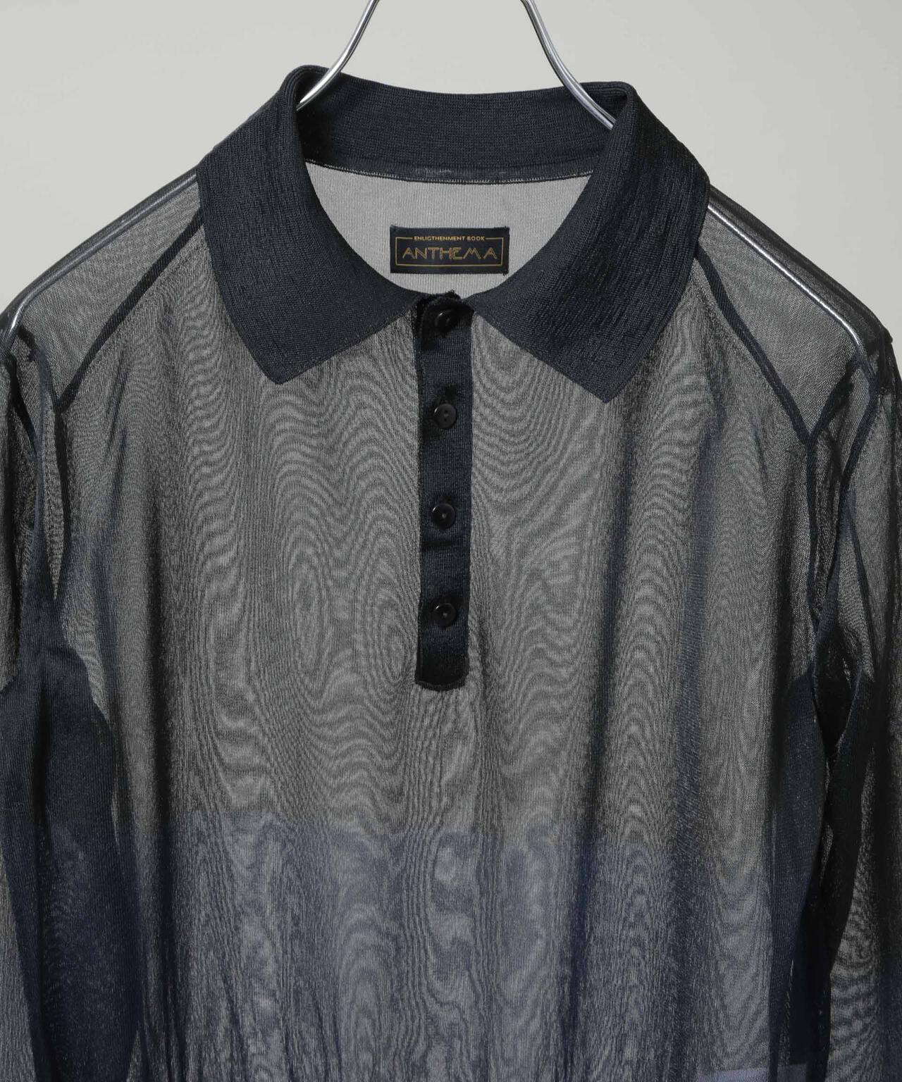 ANTHEM A/BY COLOR SHEER KNIT POLO 6716122001