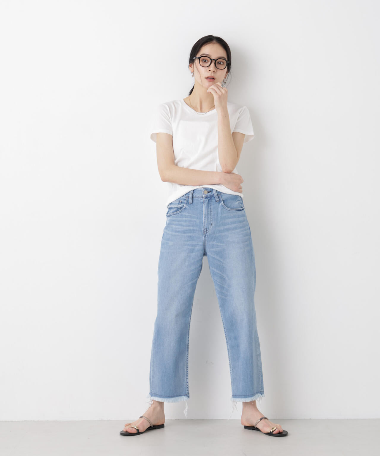 Hanes/2P JapanFit for HER クルーネックTシャツ 6716124012