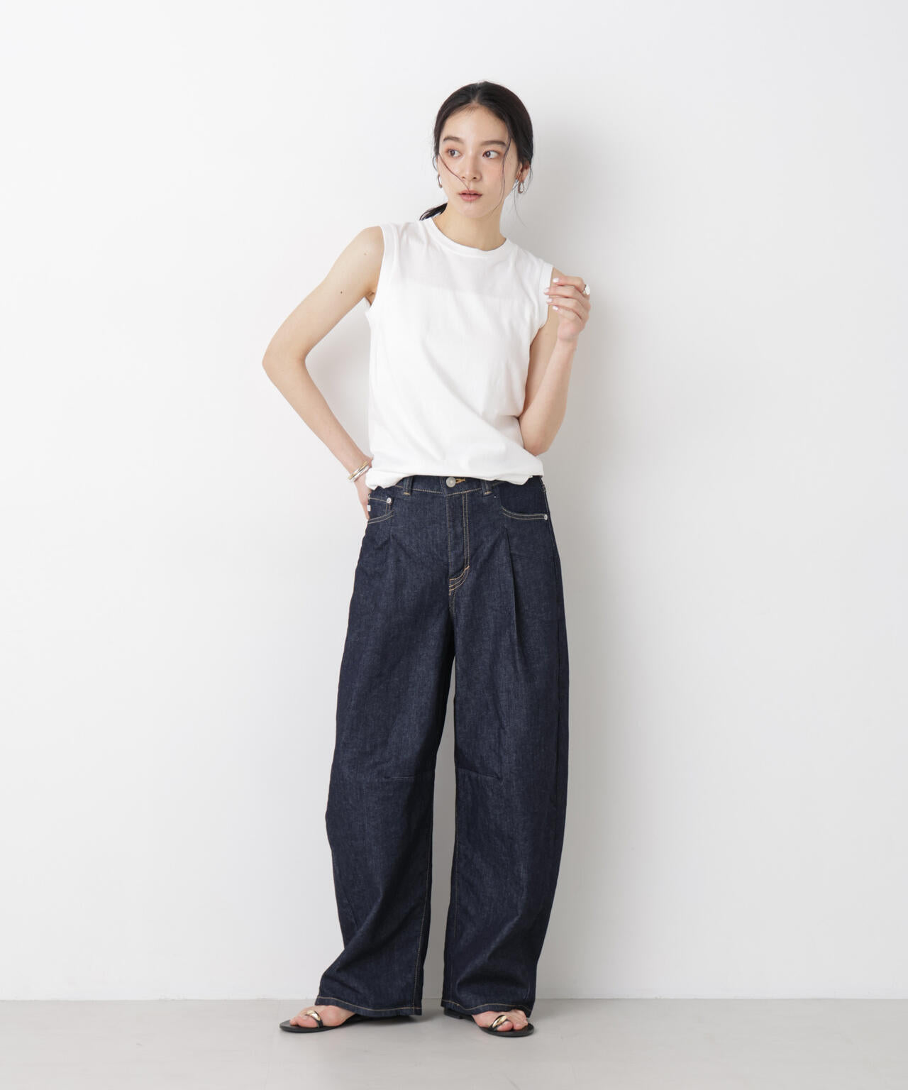 Hanes/2P JapanFit for HER スリーブレスTシャツ 6716124013