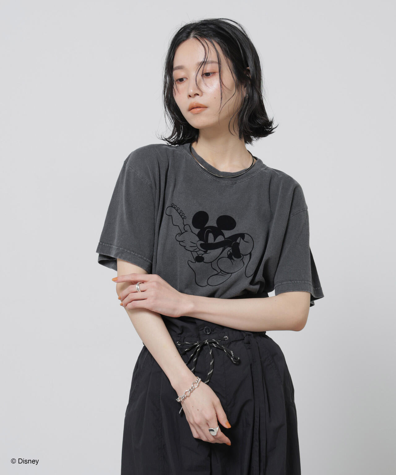 GOOD ROCK SPEED/ MickeyMouse / Tshirts Charcoal