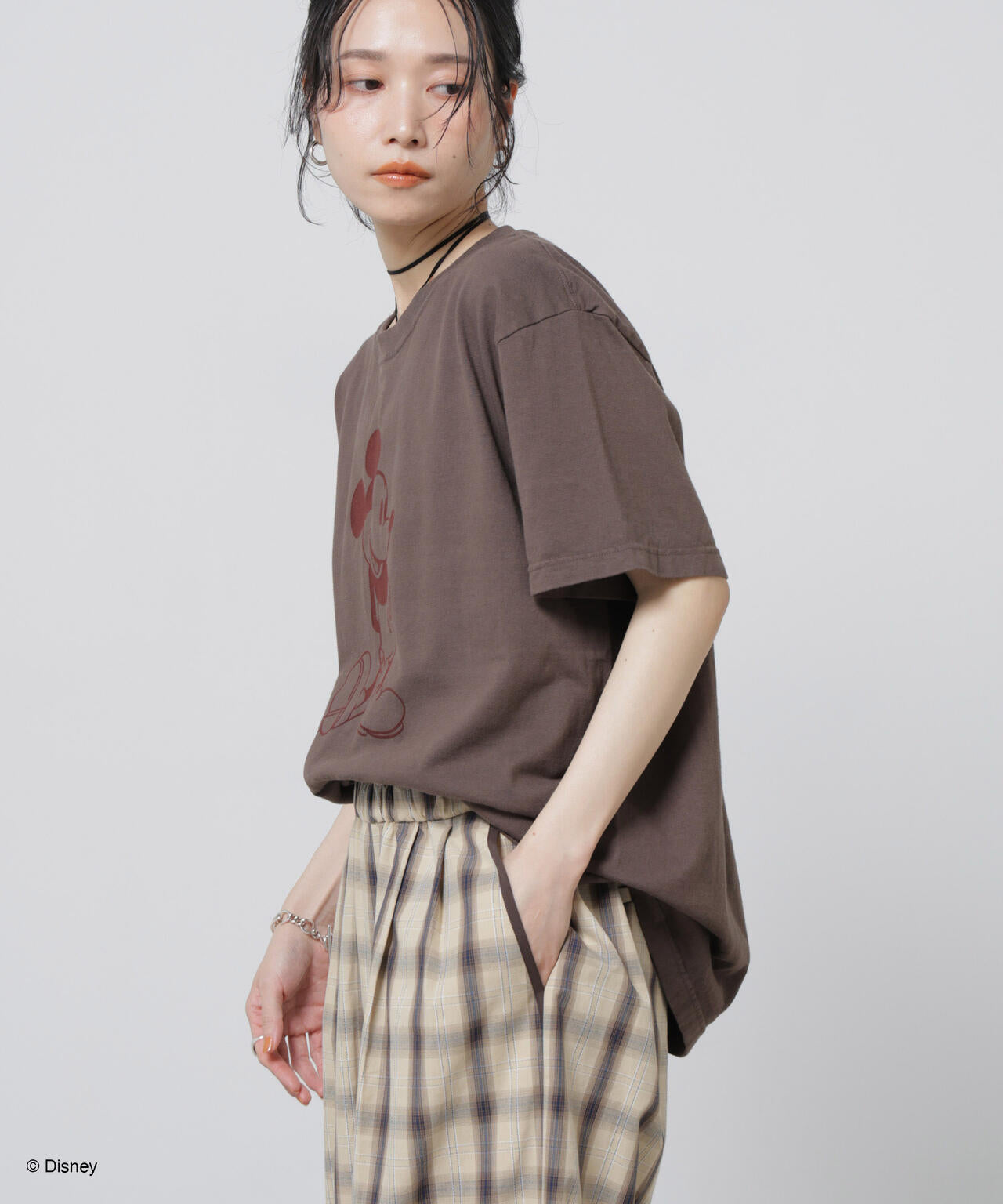 GOOD ROCK SPEED/ MickeyMouse / Tshirts Brown 6716124025