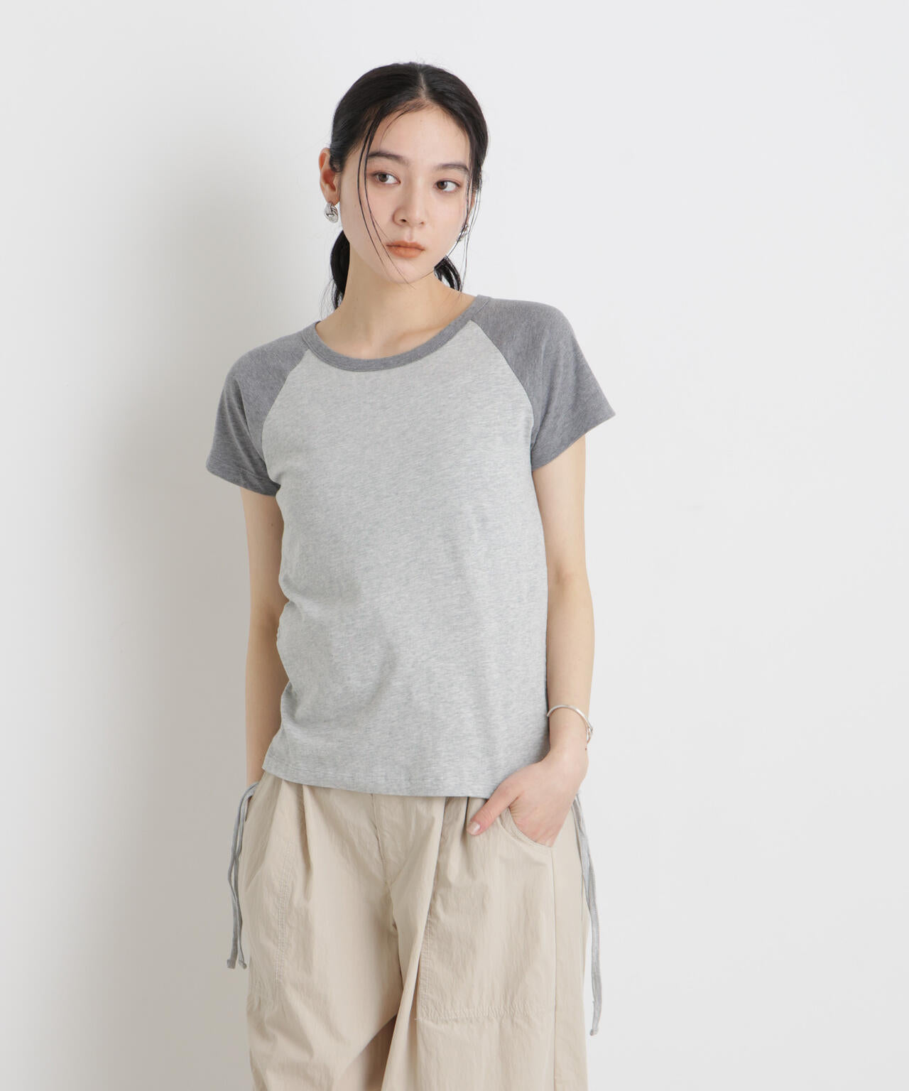 BOOKCLUB/別注 Raglan shirring shirts 6716124029