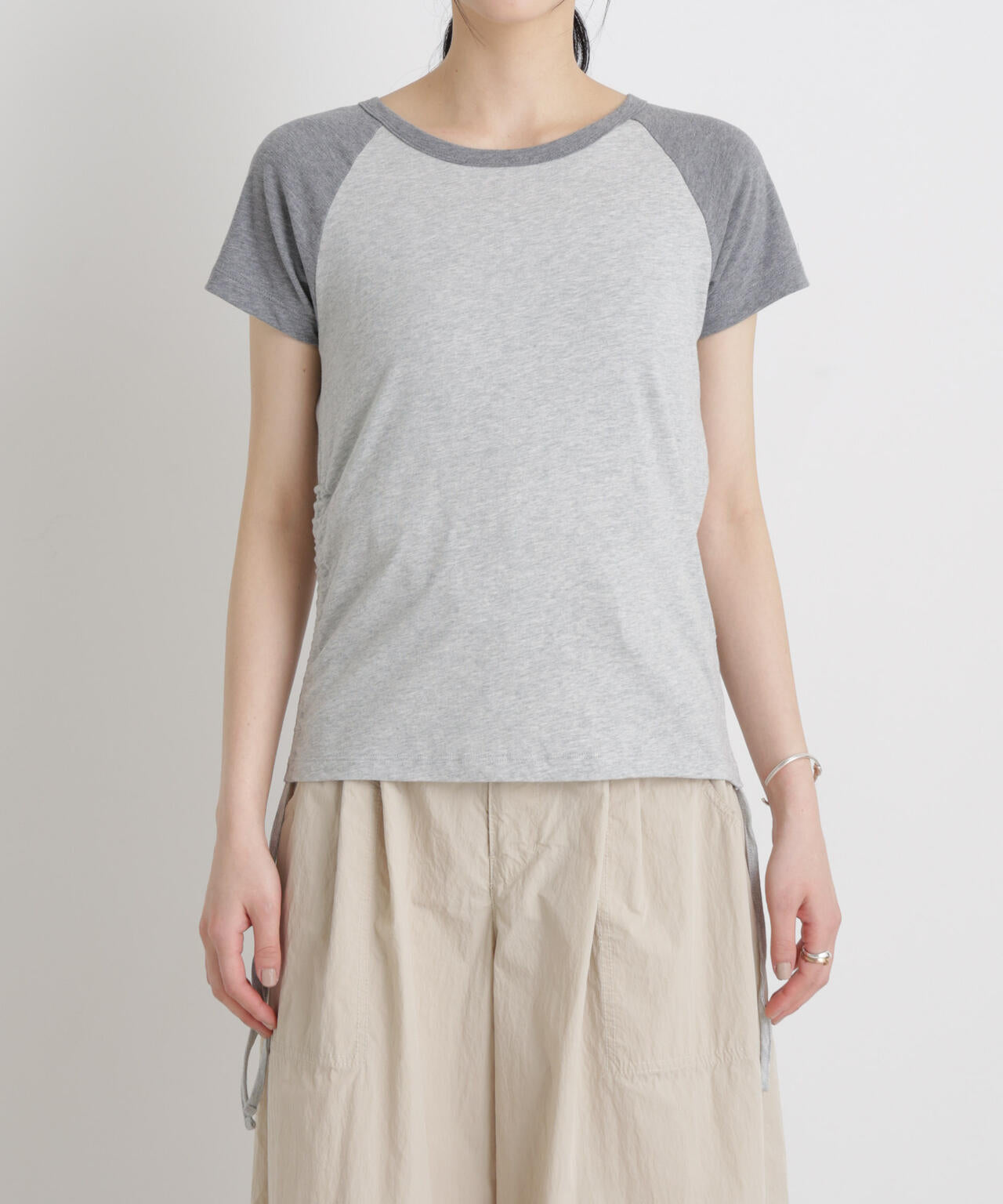 BOOKCLUB/別注 Raglan shirring shirts 6716124029