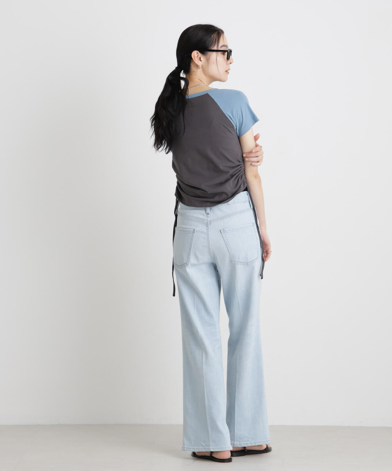 BOOKCLUB/別注 Raglan shirring shirts 6716124029