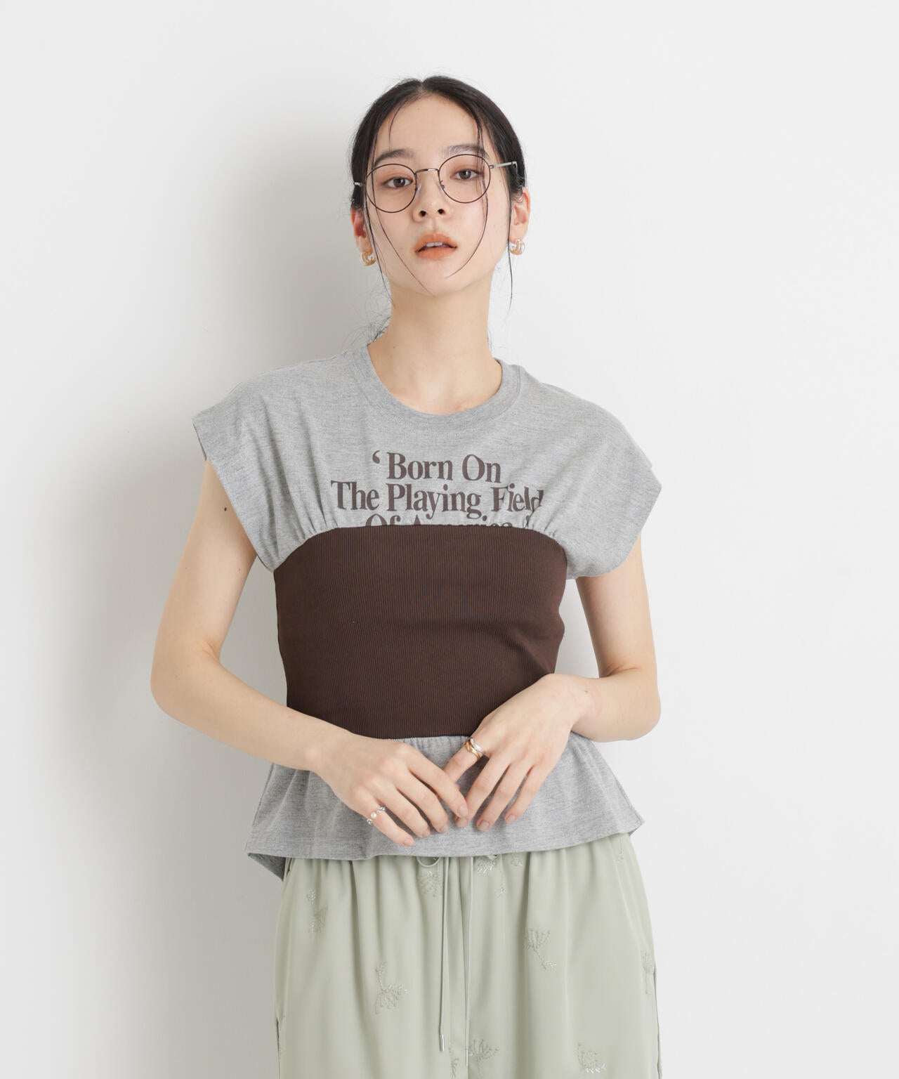 BOOKCLUB/別注 Bustier T shirts 6716124030