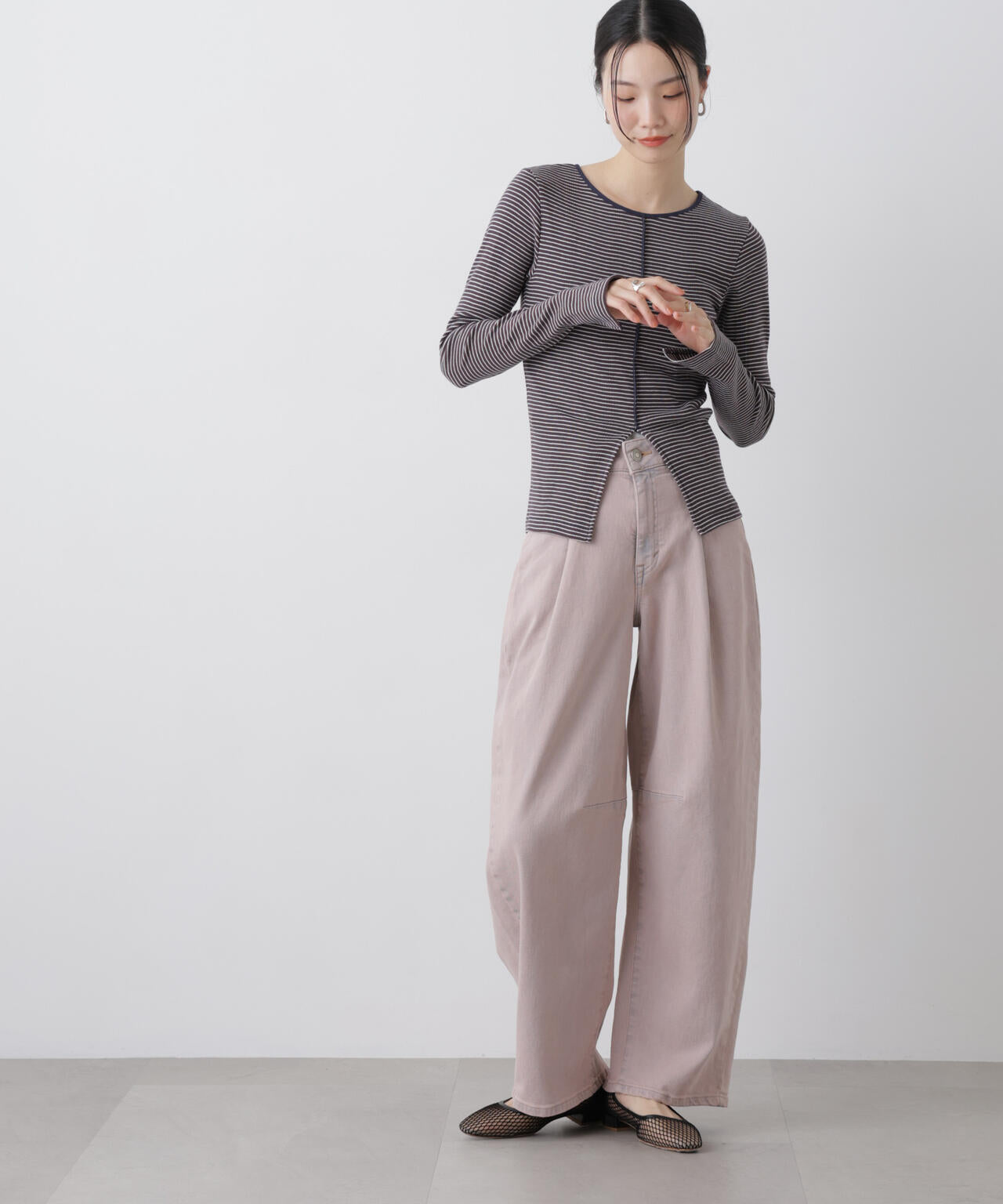 SOMETHING/HANA TUCK CURVE TAPERED 6716127009
