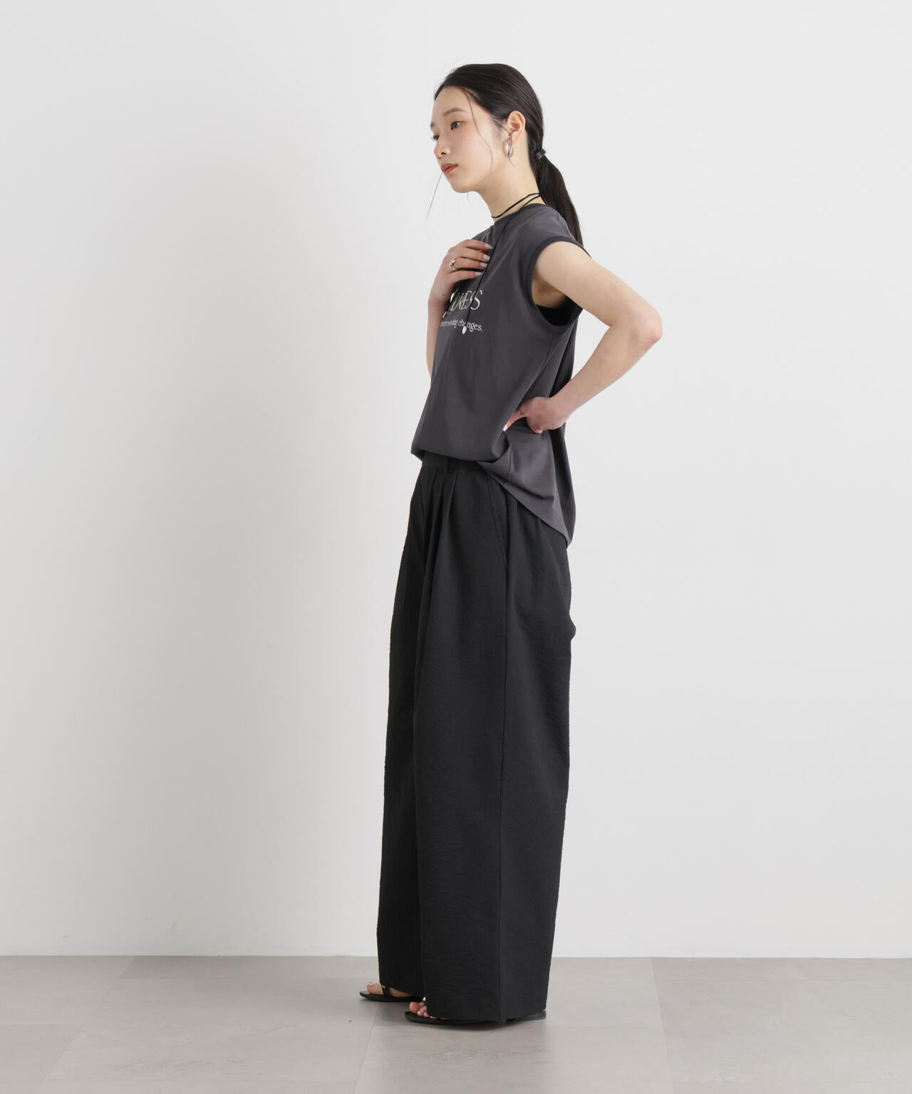 THOUSAND MILE/SEERSUCKER WIDE PANTS(セットアップ可) 6716127016