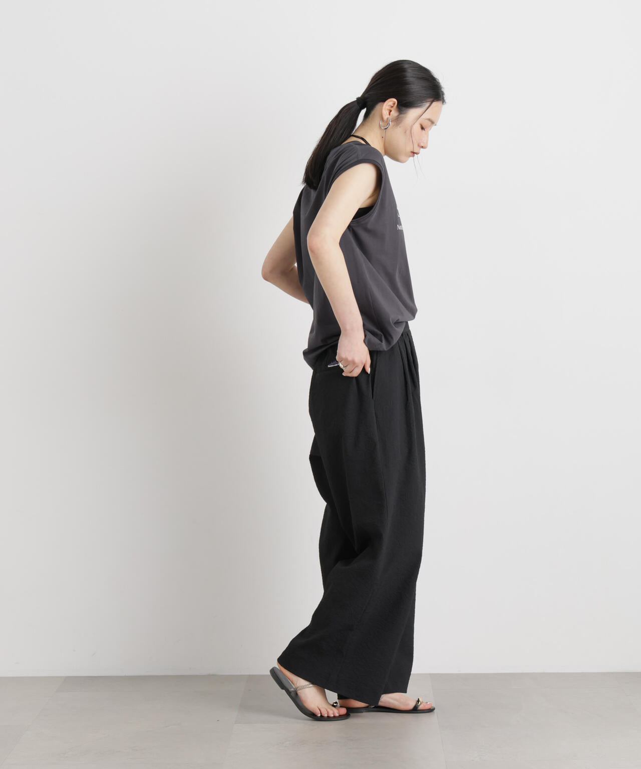 THOUSAND MILE/SEERSUCKER WIDE PANTS(セットアップ可) 6716127016