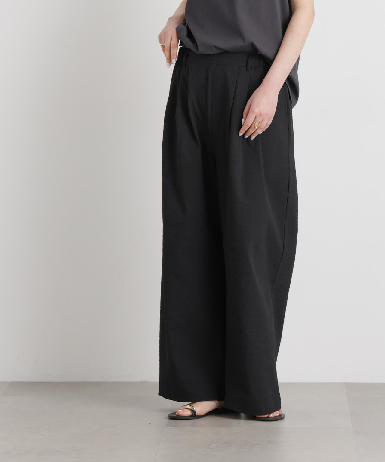 THOUSAND MILE/SEERSUCKER WIDE PANTS(セットアップ可) 6716127016