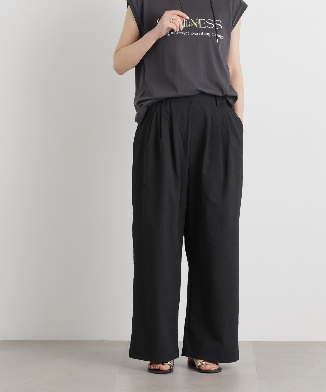 THOUSAND MILE/SEERSUCKER WIDE PANTS(セットアップ可) 6716127016