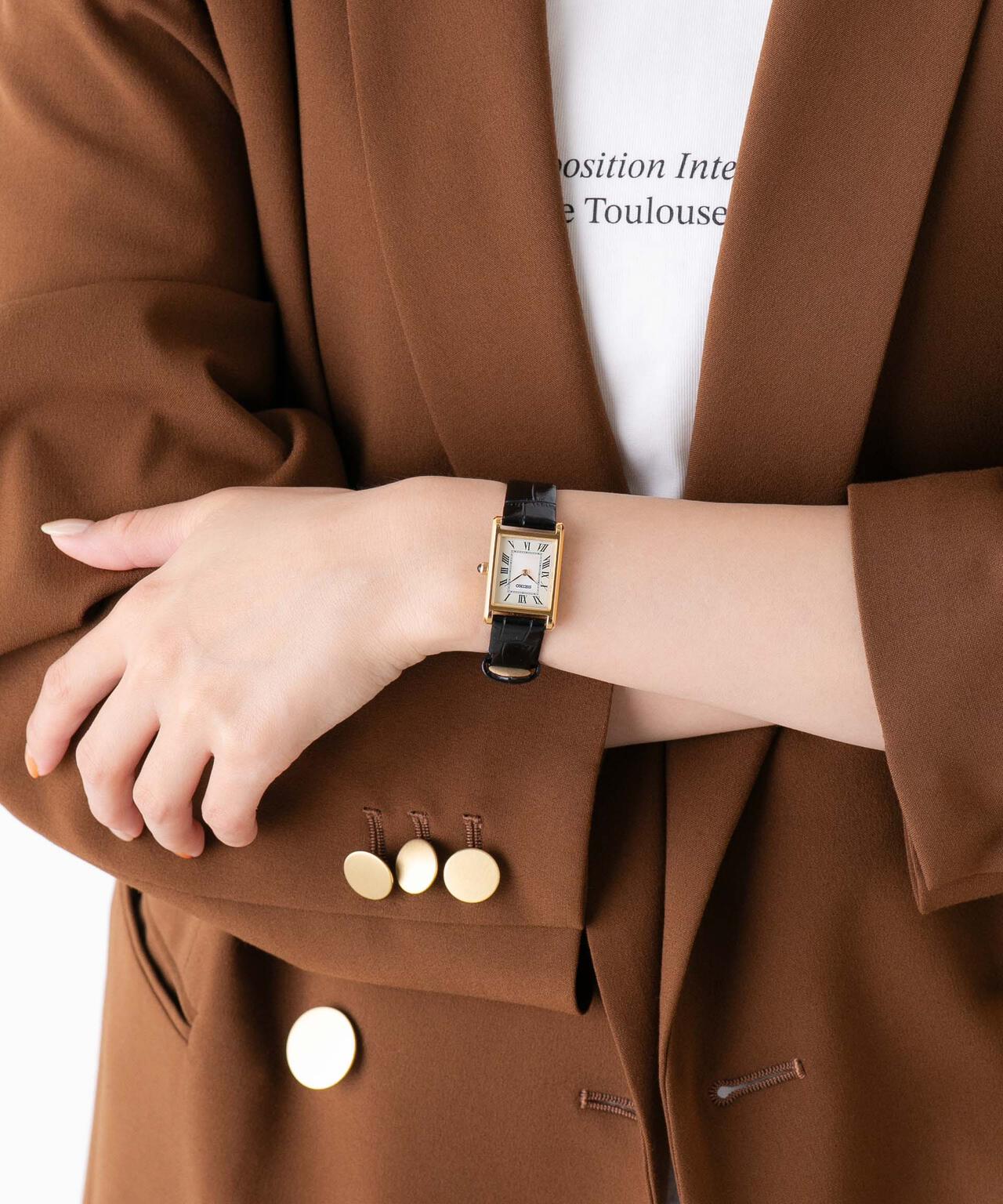 SEIKO/セイコー コラボレーション スクエア ゴールド×ブラック 6716137004