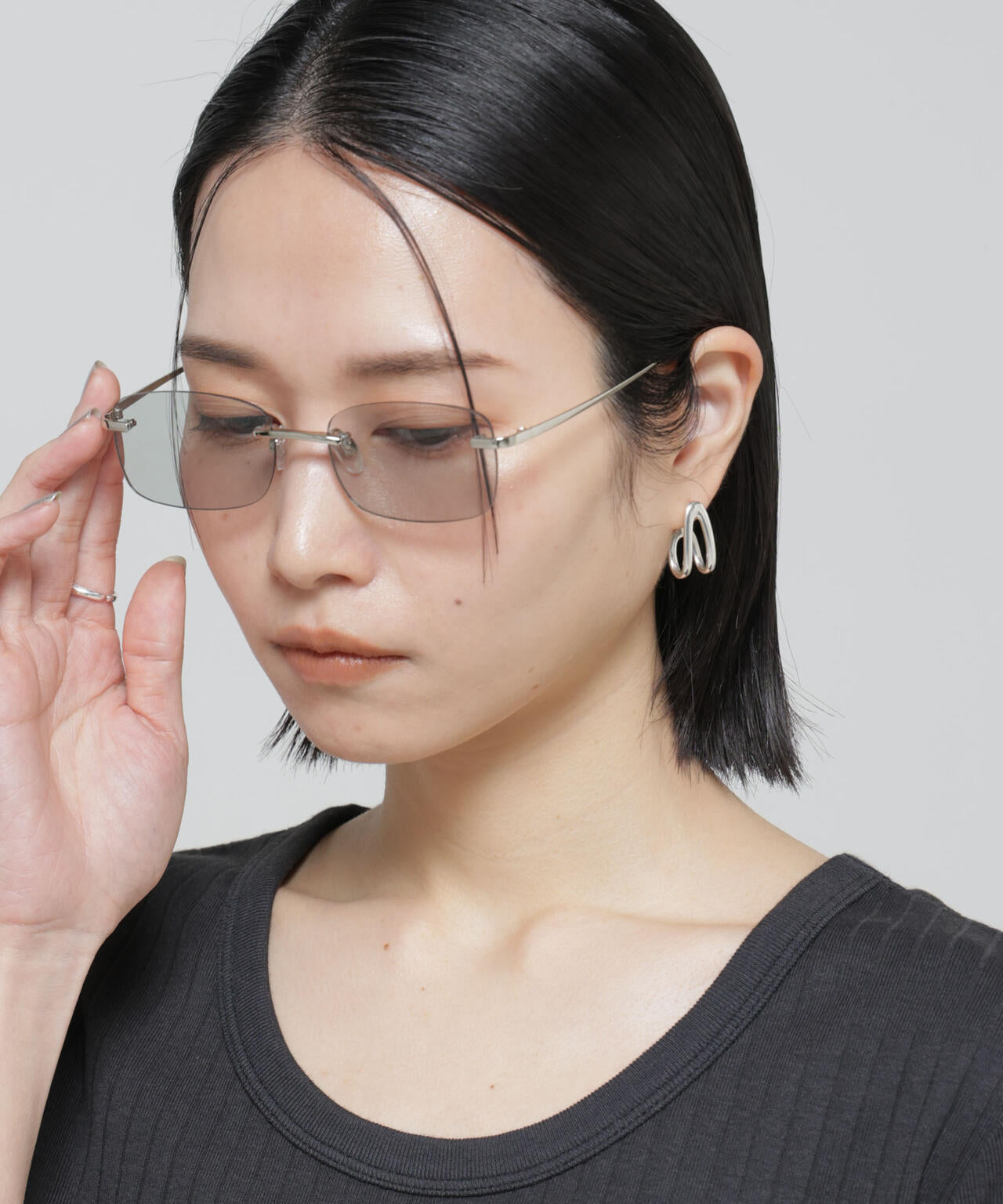 noeyedia/リムレススクエアグラス 6716140004