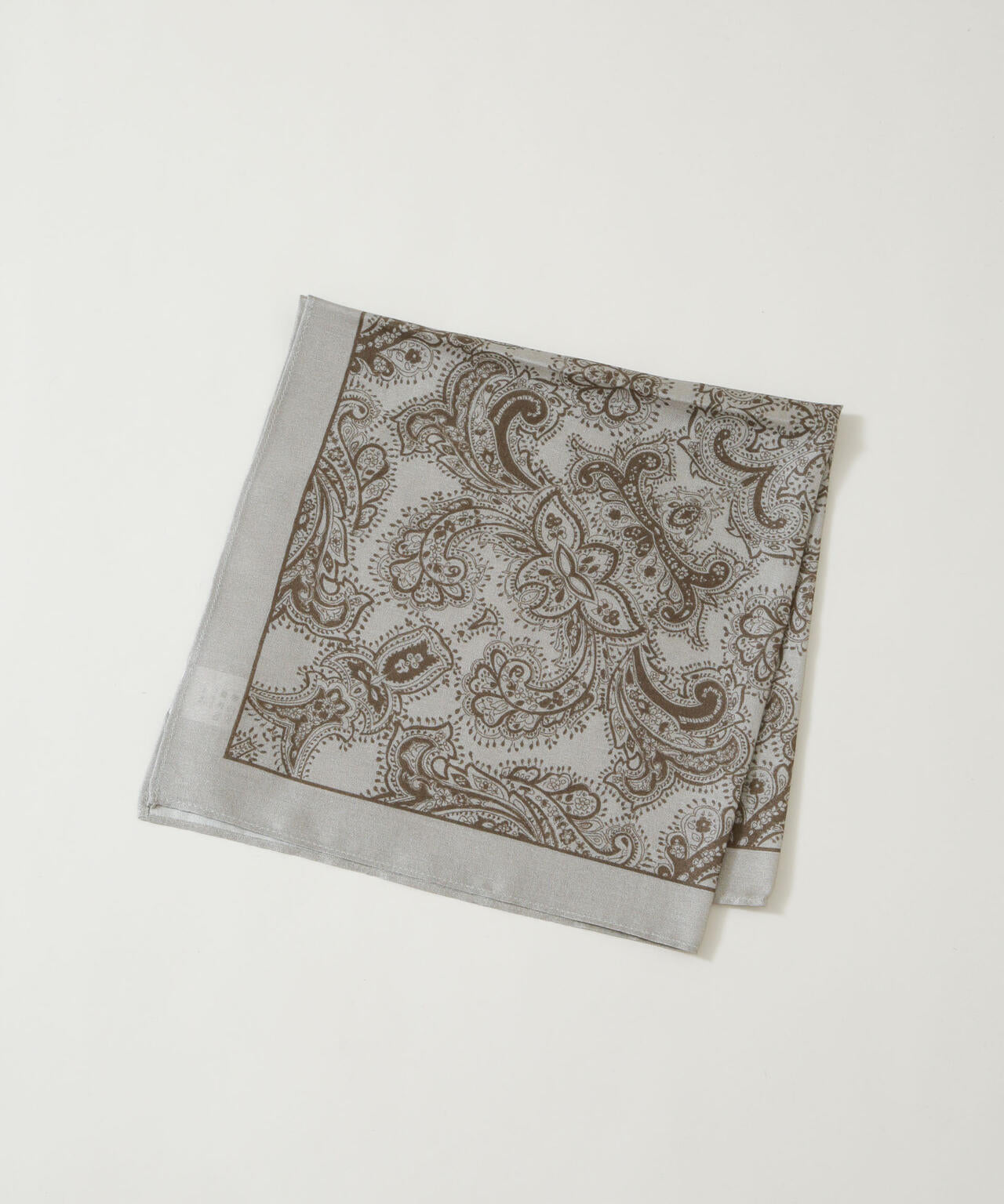 BRIGHT STAR/SILK BANDANA MOTIF SCARF GRAY 6716144002