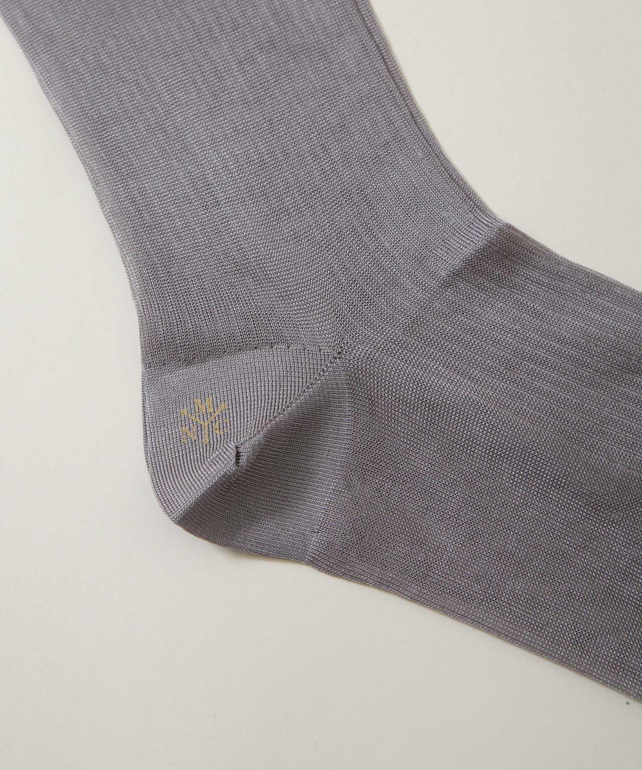MARCOMONDE/sheer ribbed high socks 6716151001