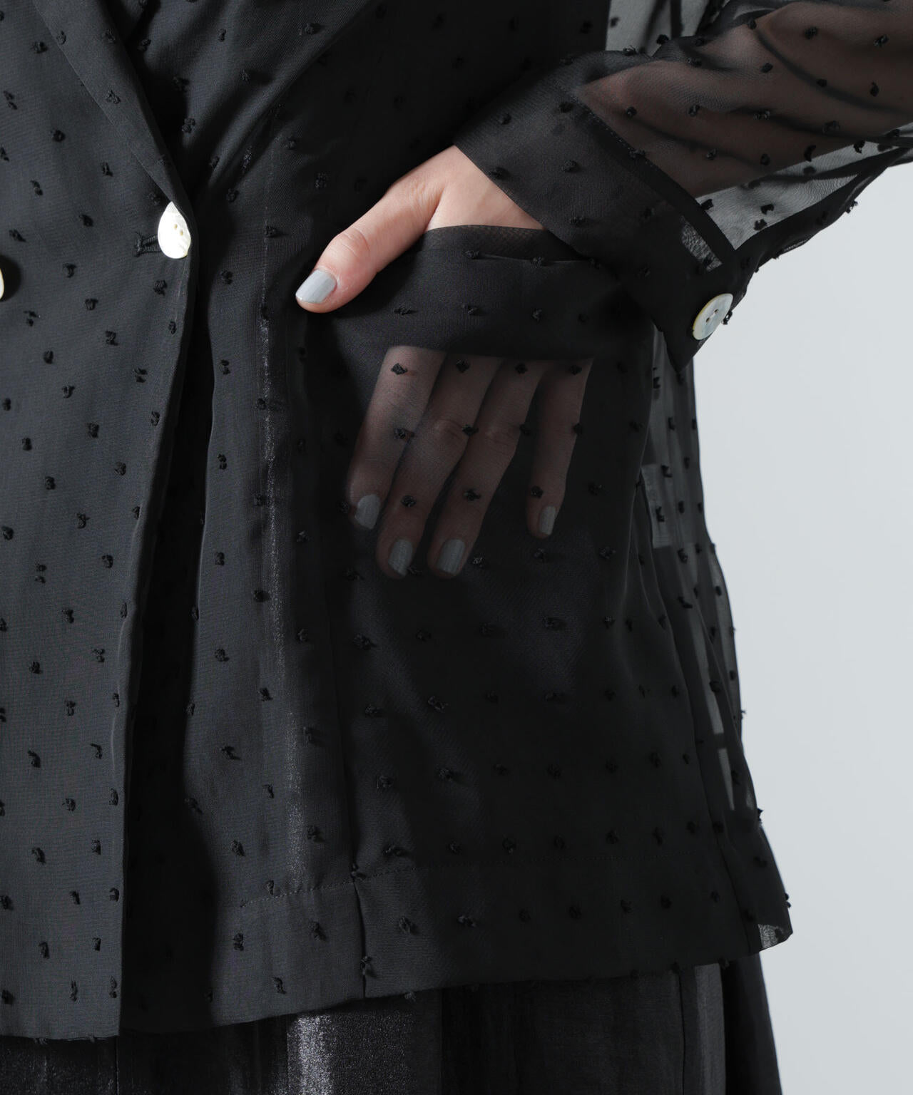 troisiemechaco/SHEER CUT JACQUARD ジャケット 6716216007