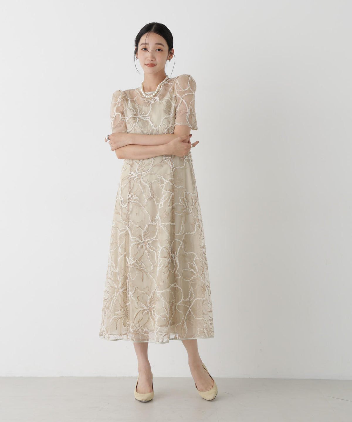 kaene/エンブロイダリーモールレースドレス 6716219037