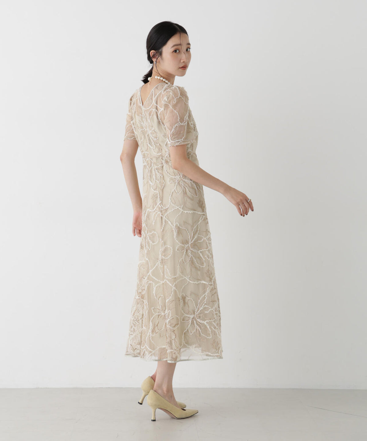 kaene/エンブロイダリーモールレースドレス 6716219037