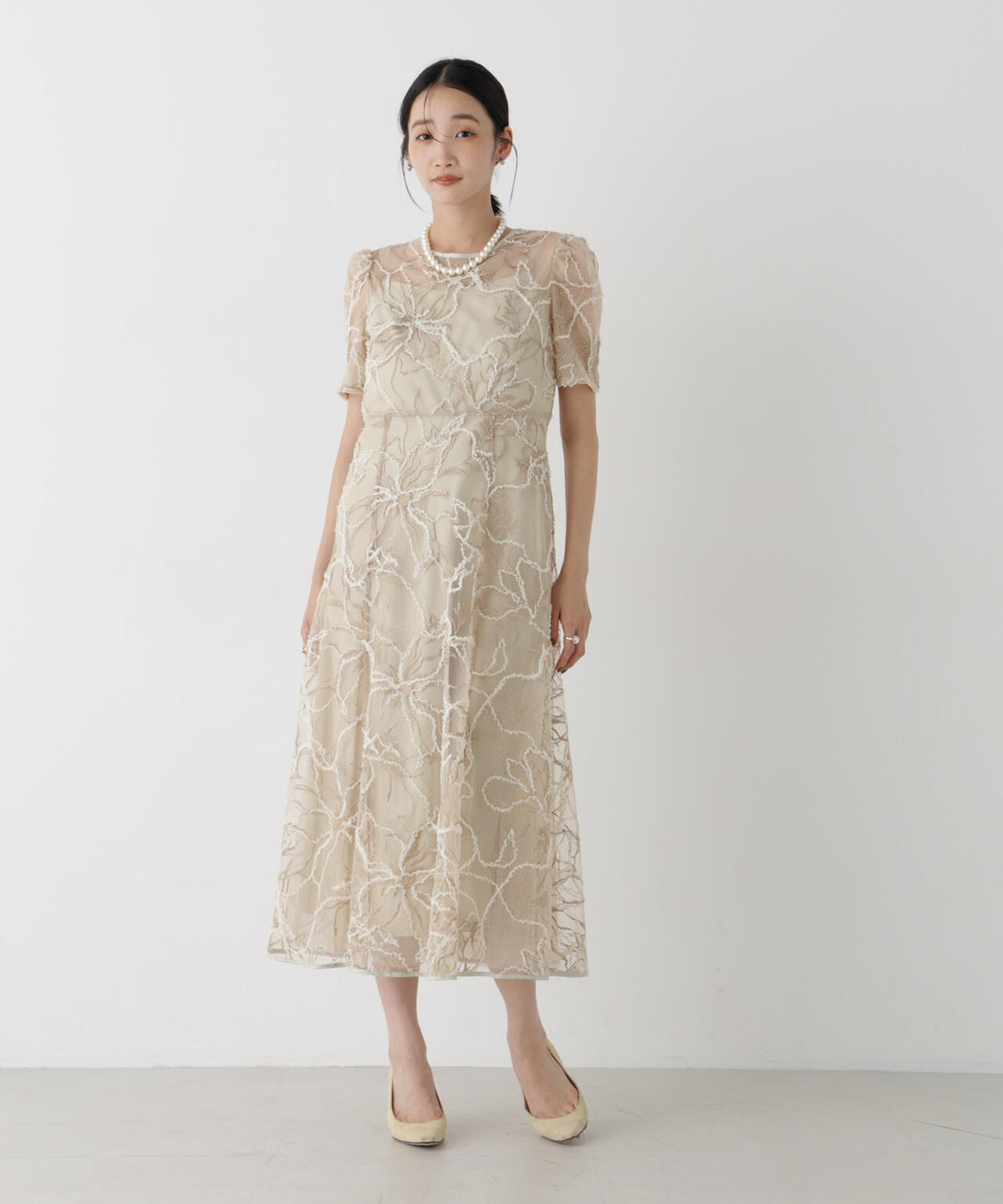 kaene/エンブロイダリーモールレースドレス 6716219037