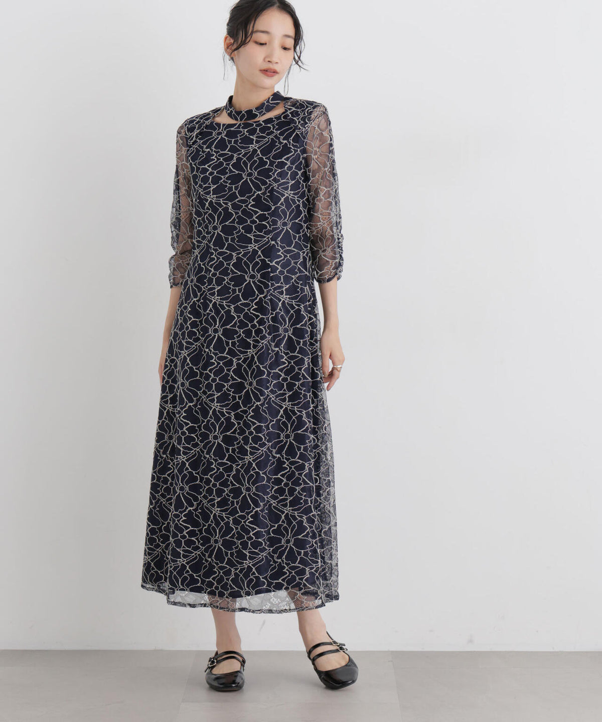 kaene/コードレースチョーカーネックドレス 6716219038